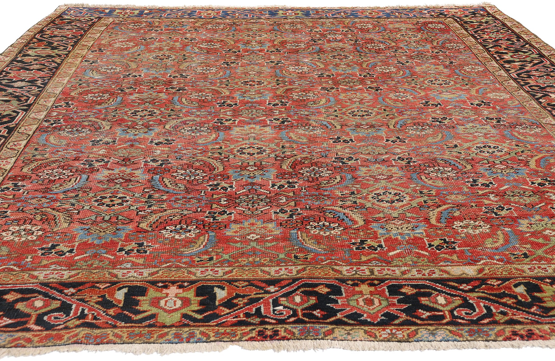 8 x 10 Antique Persian Heriz Rug 90005