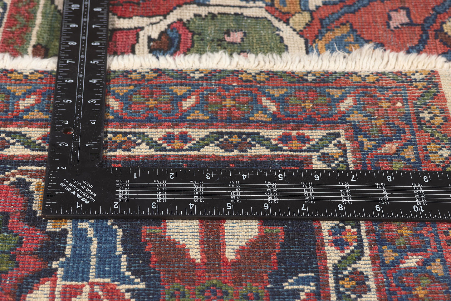 10 x 13 Antique Persian Ivory Mahal Rug 78656