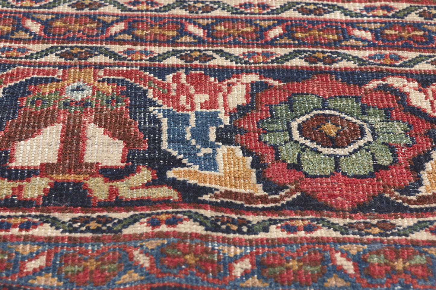 10 x 13 Antique Persian Ivory Mahal Rug 78656
