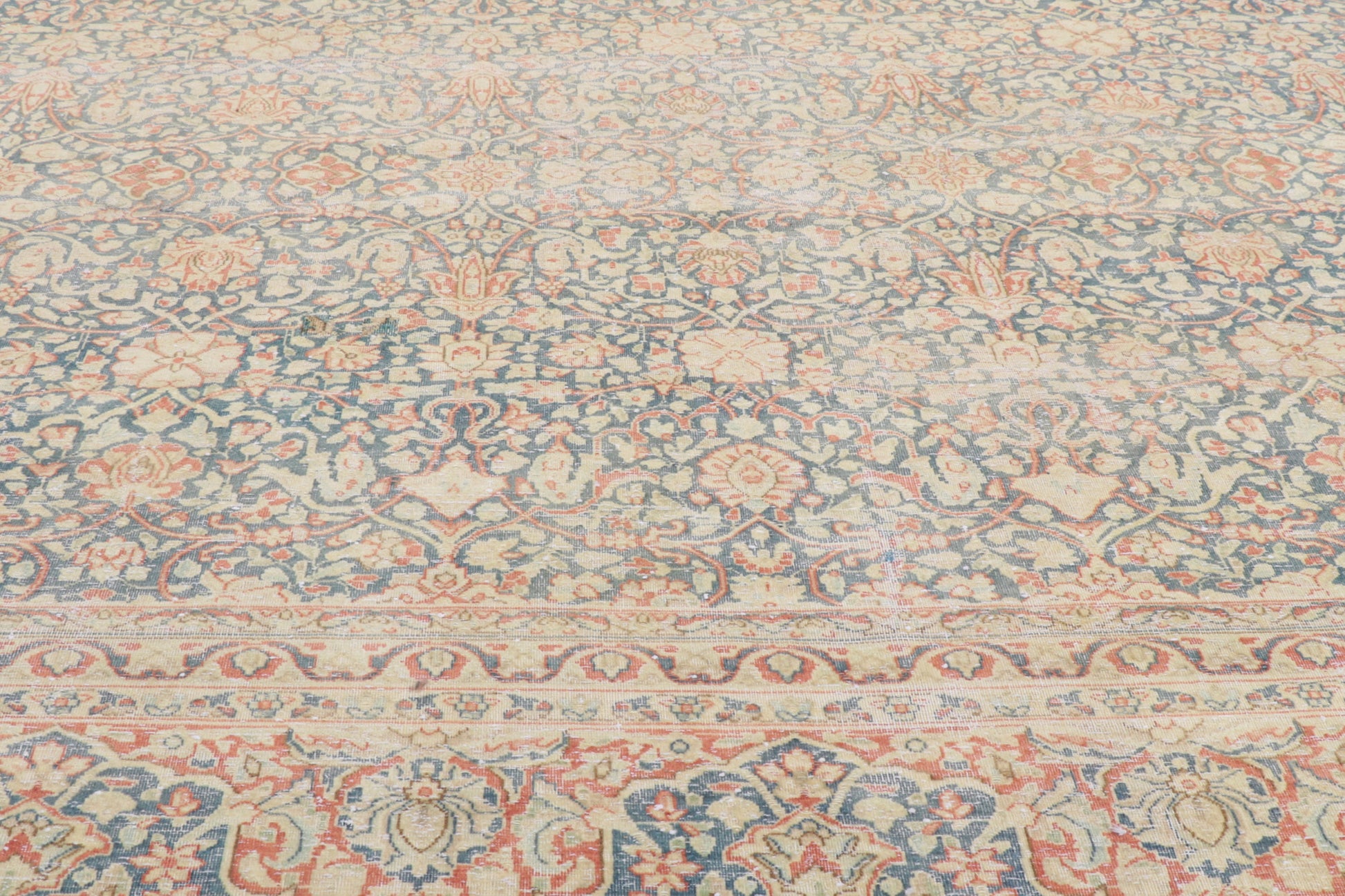 11 x 16 Antique-Worn Persian Kerman Rug 61024