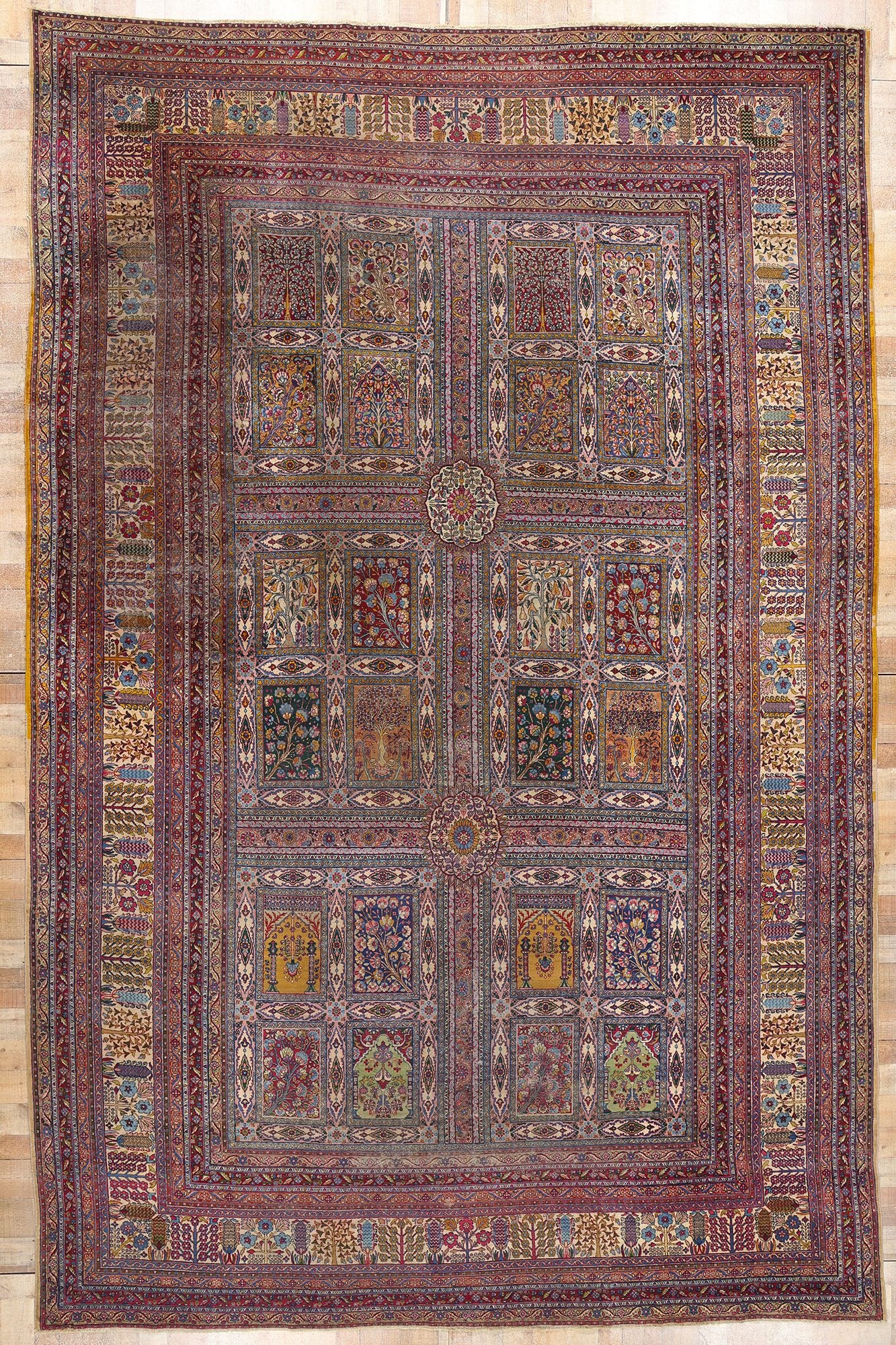 11 x 17 Antique Persian Kerman Rug 90012