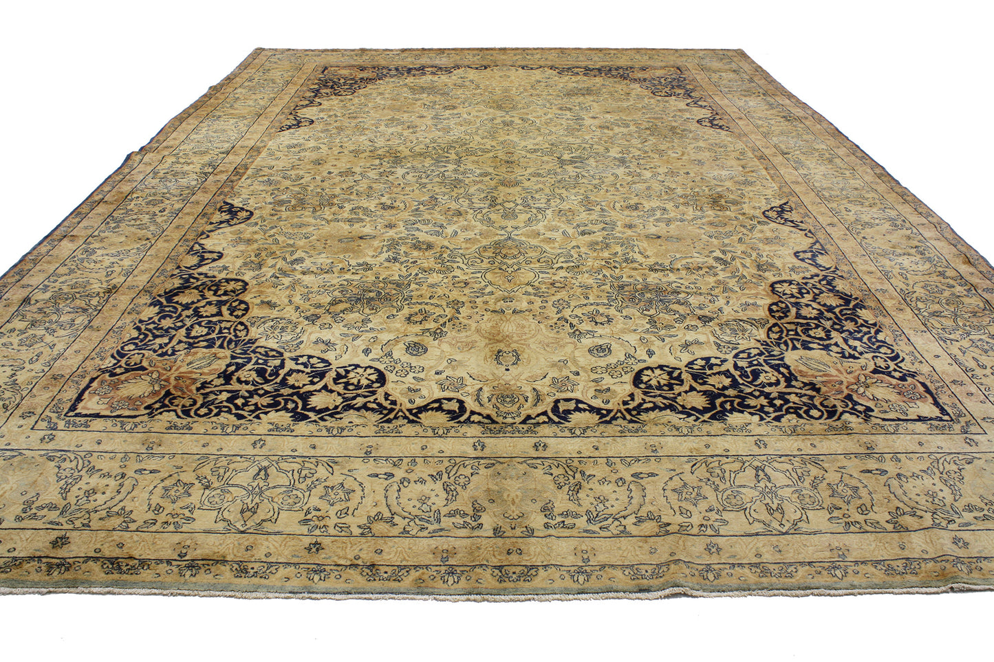 11 x 17 Antique Persian Kerman Rug 74229