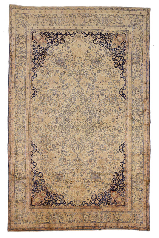 11 x 17 Antique Persian Kerman Rug 74229