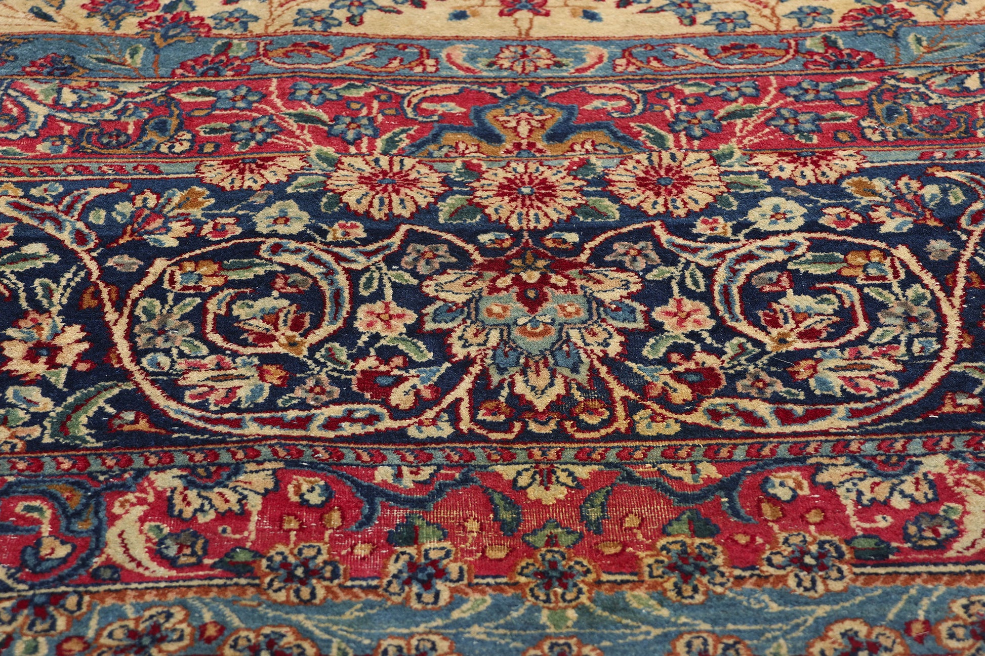 13 x 15 Antique Persian Kerman Rug 77377