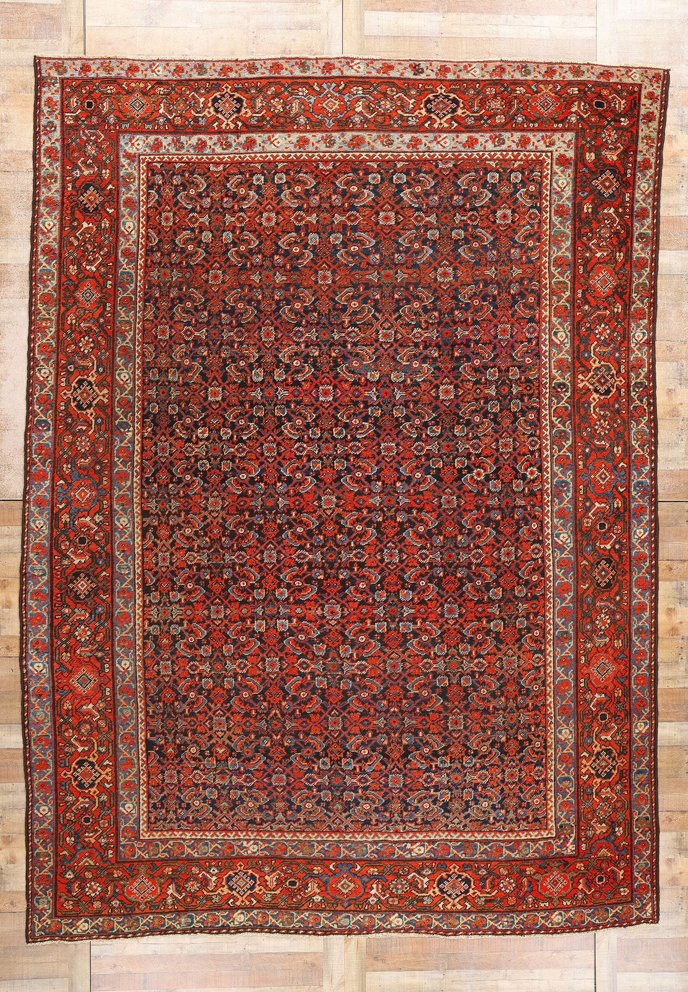 10 x 14 Antique Persian Mahal Rug 90013