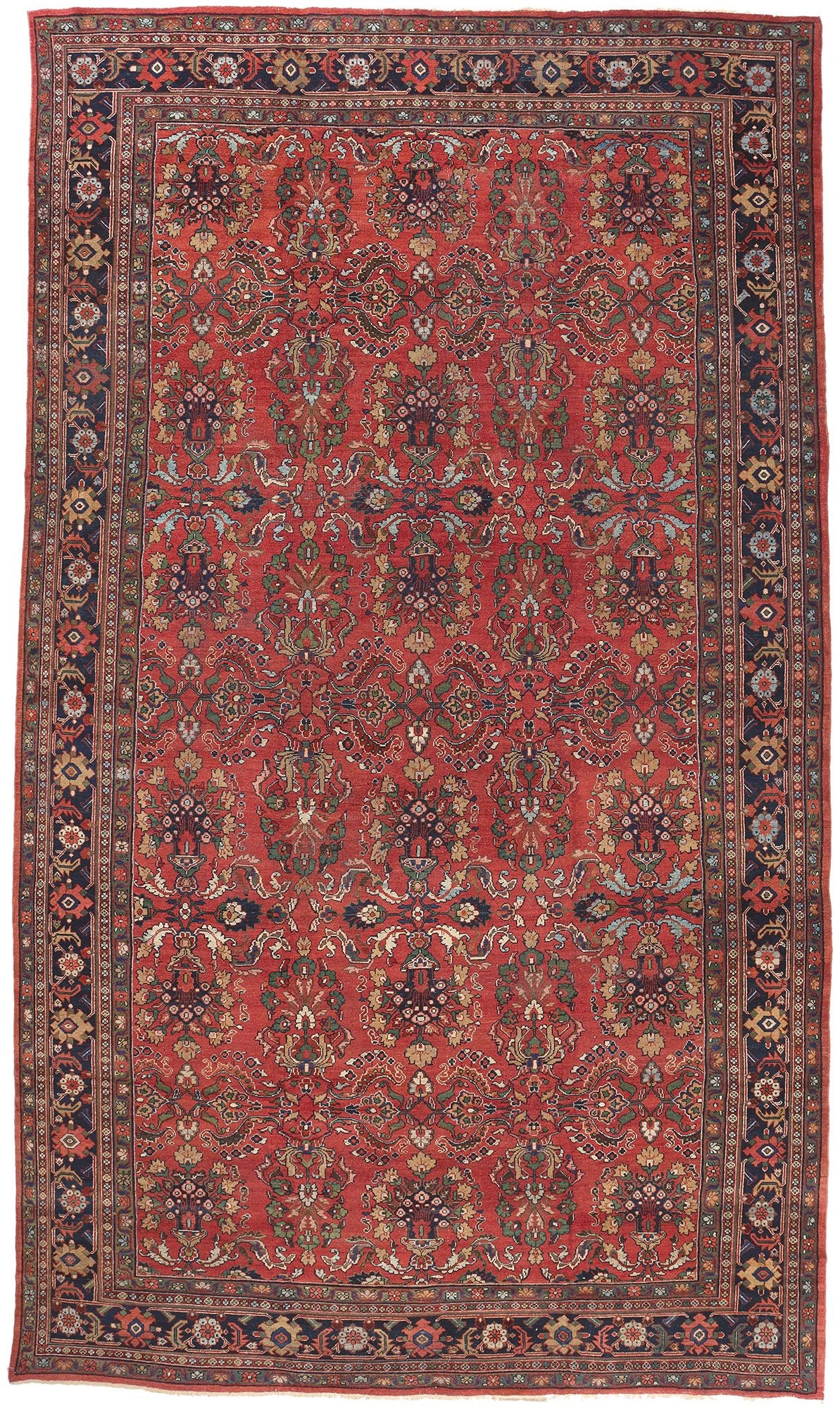 11 x 19 Antique Persian Mahal Rug 78329