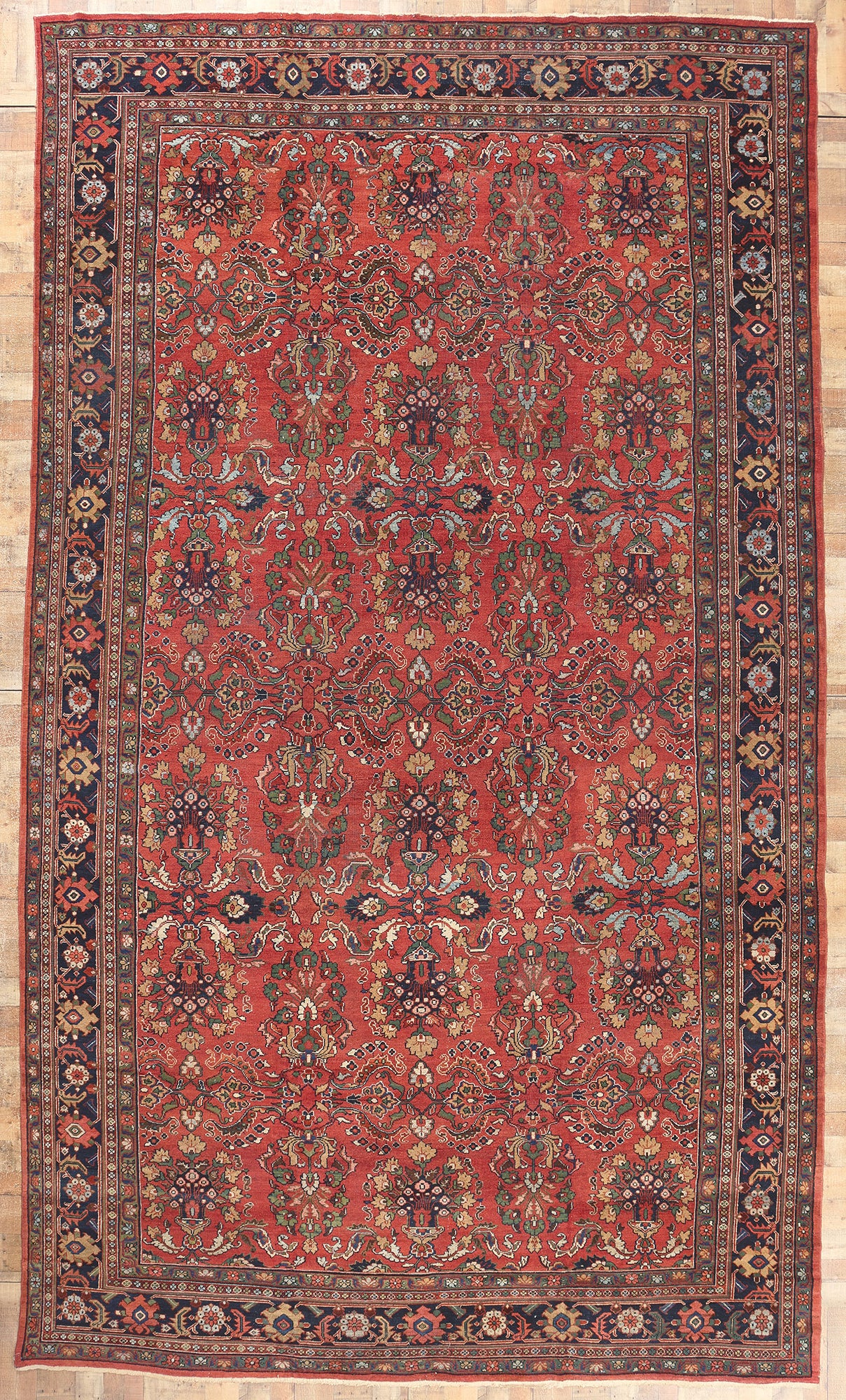 11 x 19 Antique Persian Mahal Rug 78329