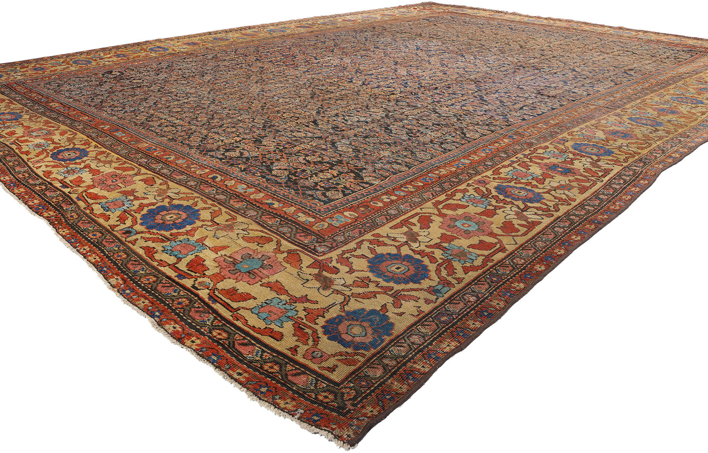 13 x 17 Antique Persian Mahal Rug 90021