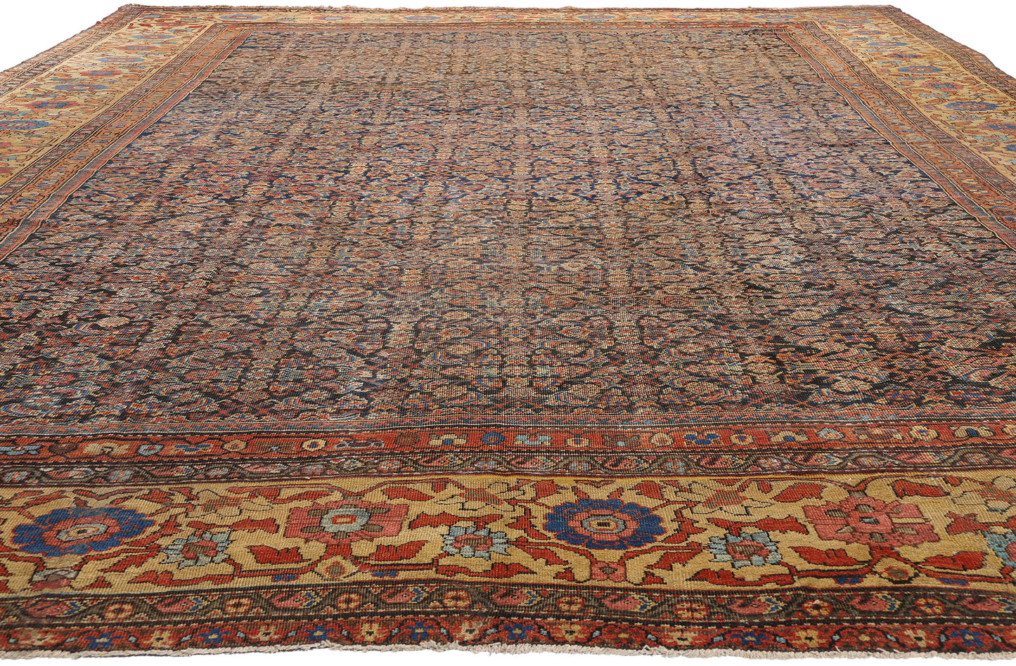 13 x 17 Antique Persian Mahal Rug 90021