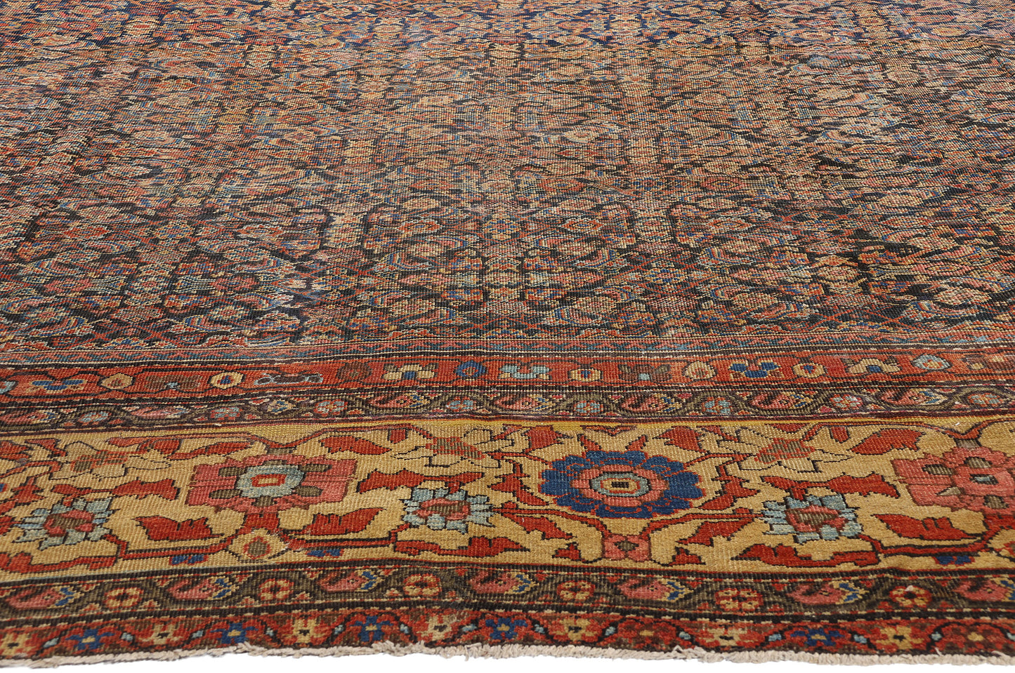 13 x 17 Antique Persian Mahal Rug 90021