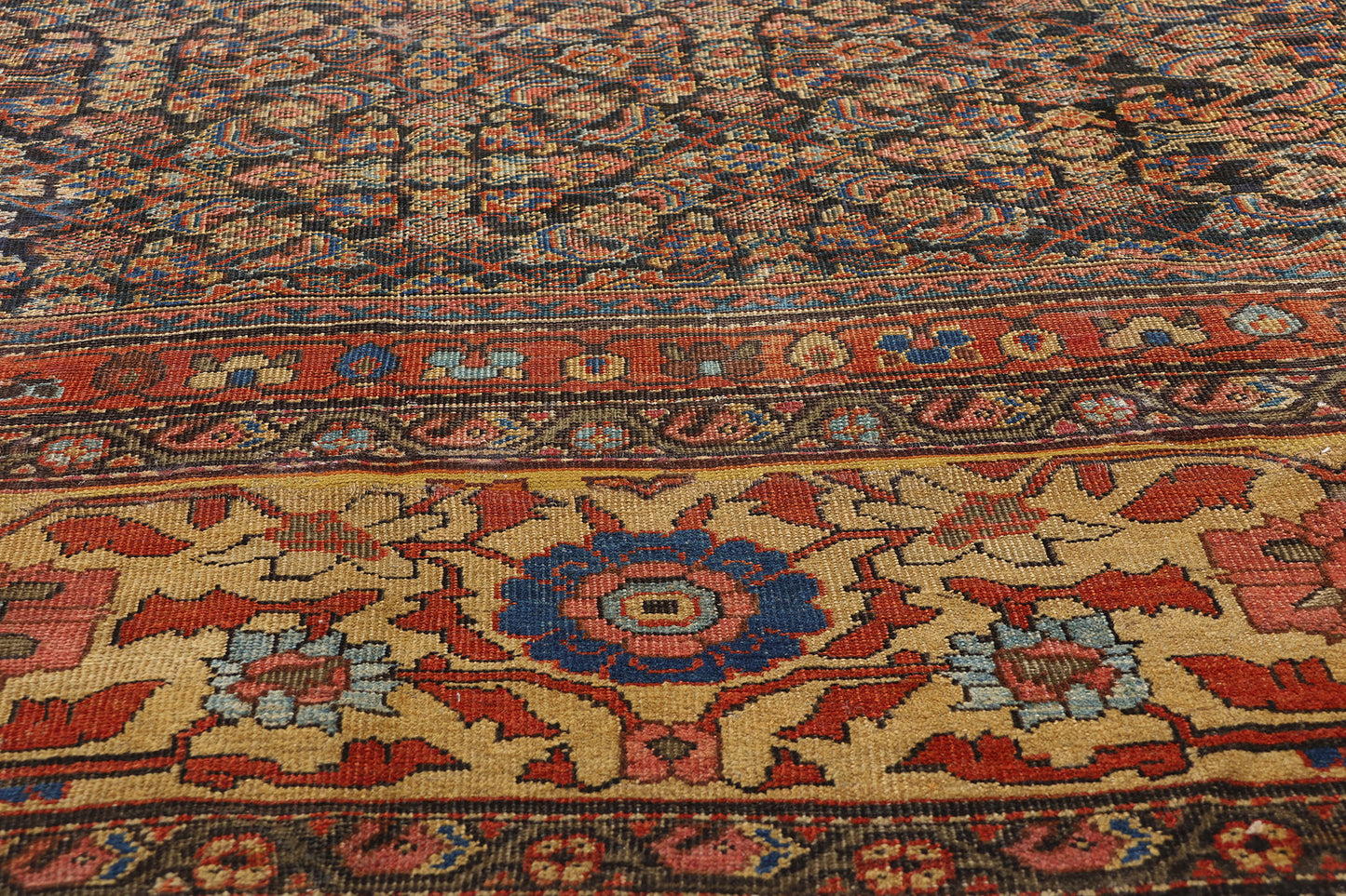 13 x 17 Antique Persian Mahal Rug 90021