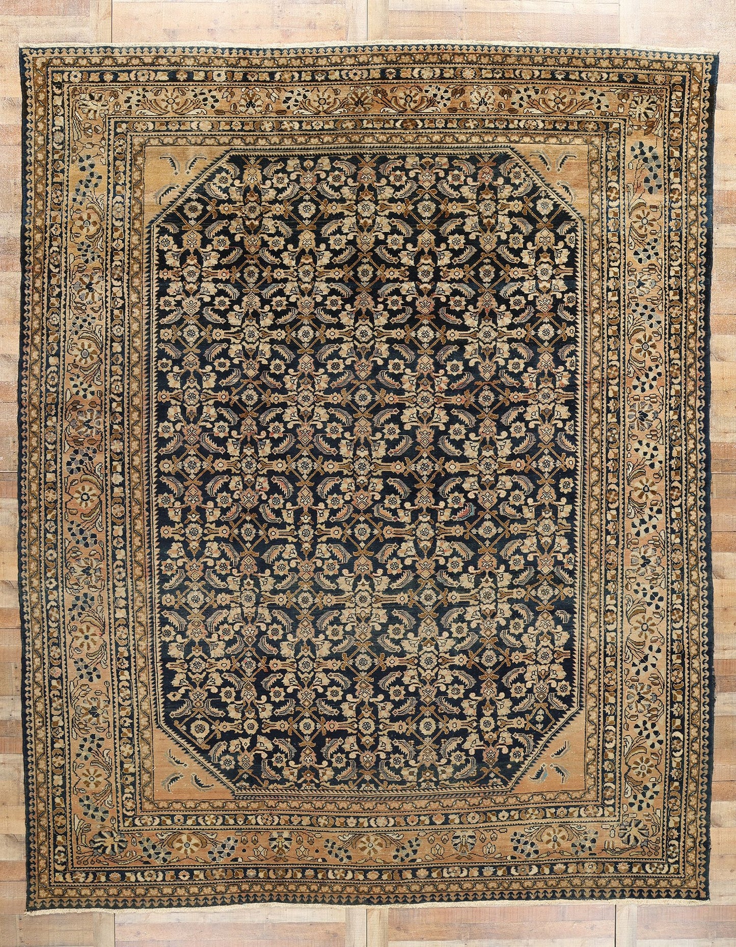 11 x 14 Antique Persian Malayer Rug 78896