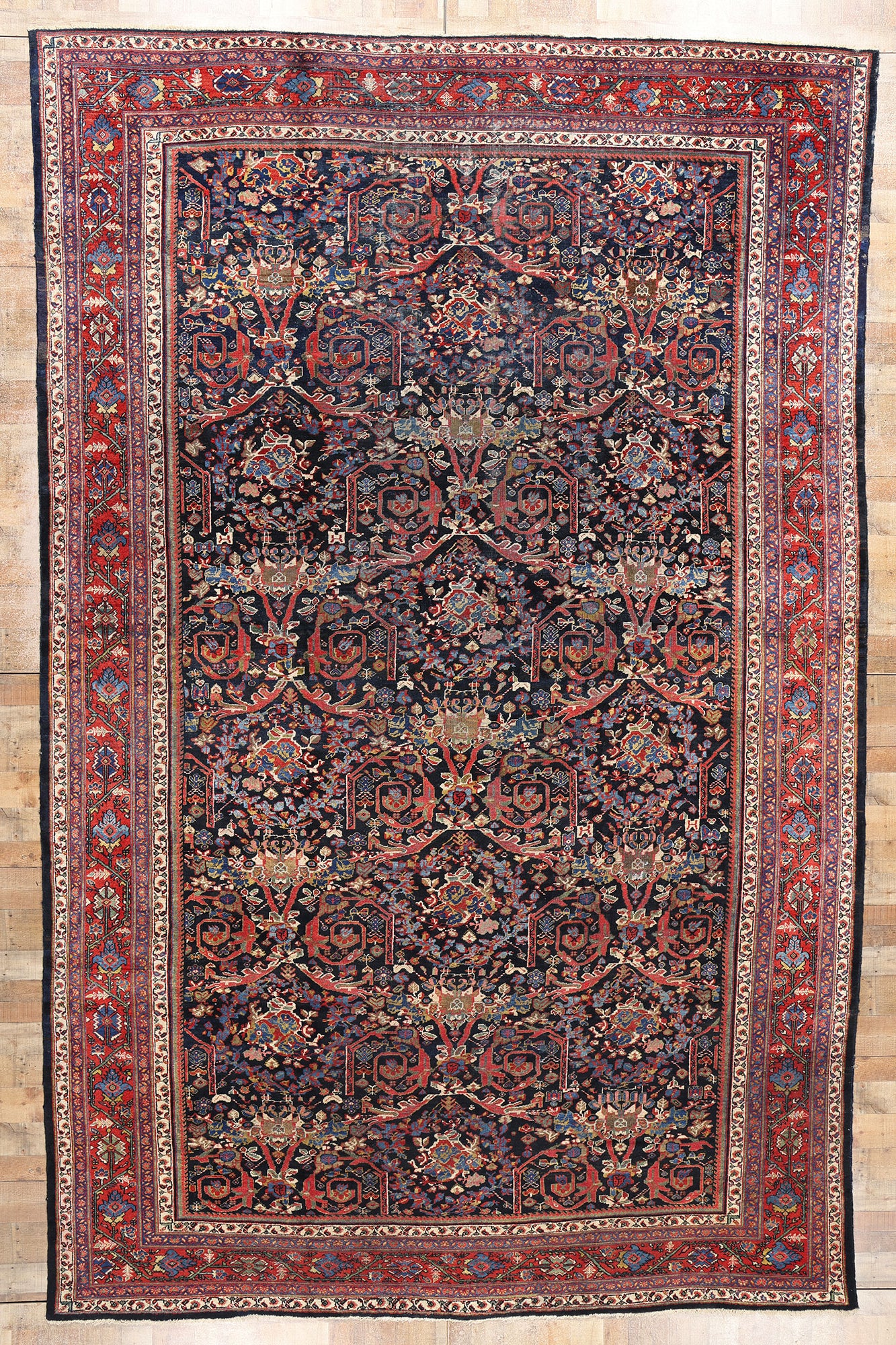10 x 16 Antique Persian Sultanabad Mahal Rug 90022