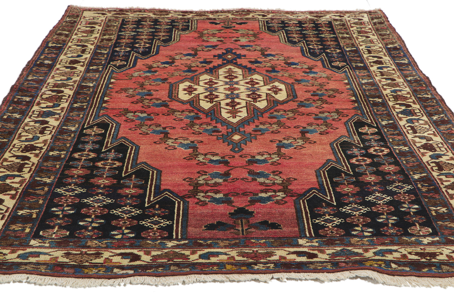 4 x 6 Antique Persian Hamadan Rug 60966