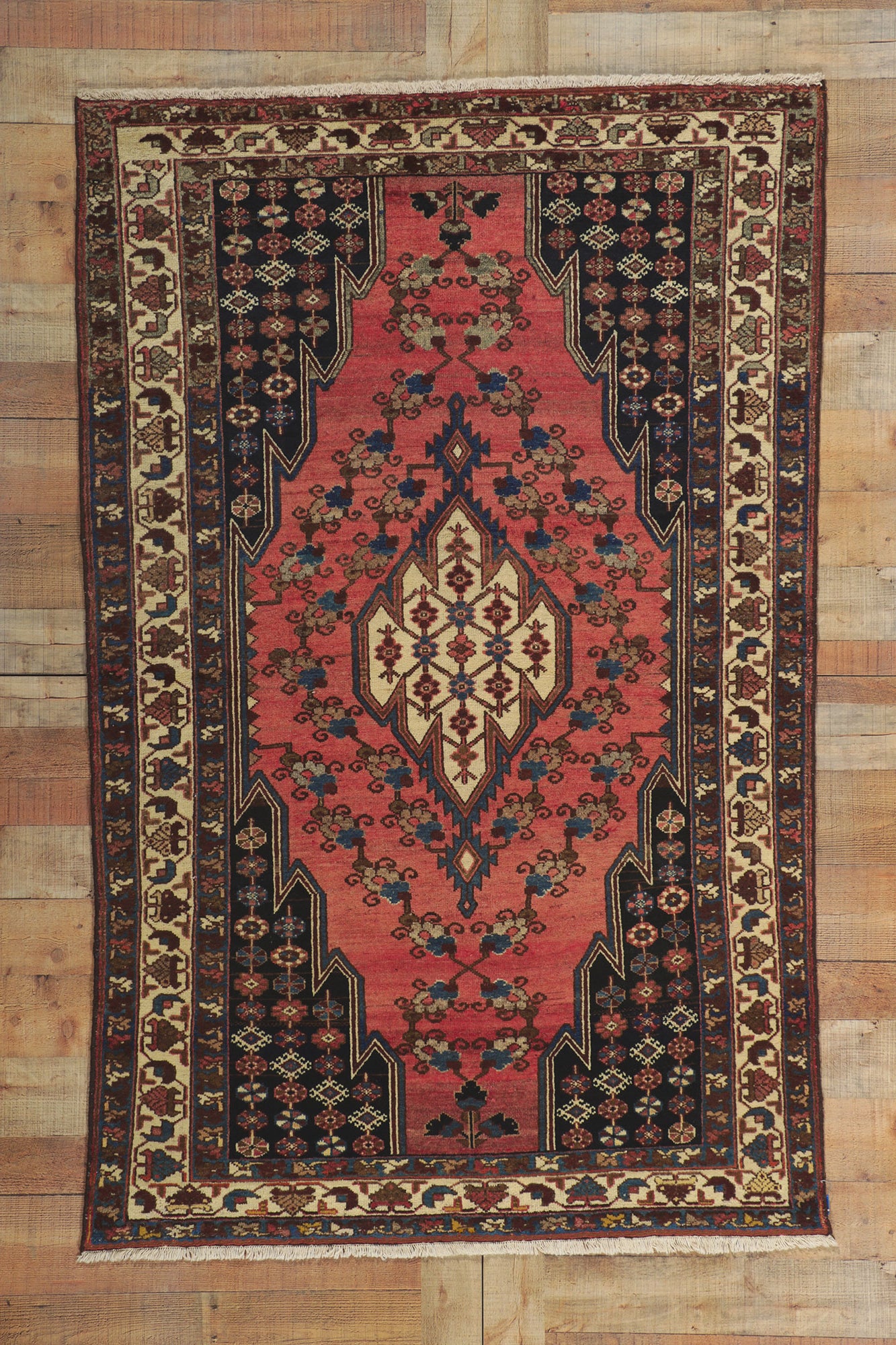 4 x 6 Antique Persian Hamadan Rug 60966