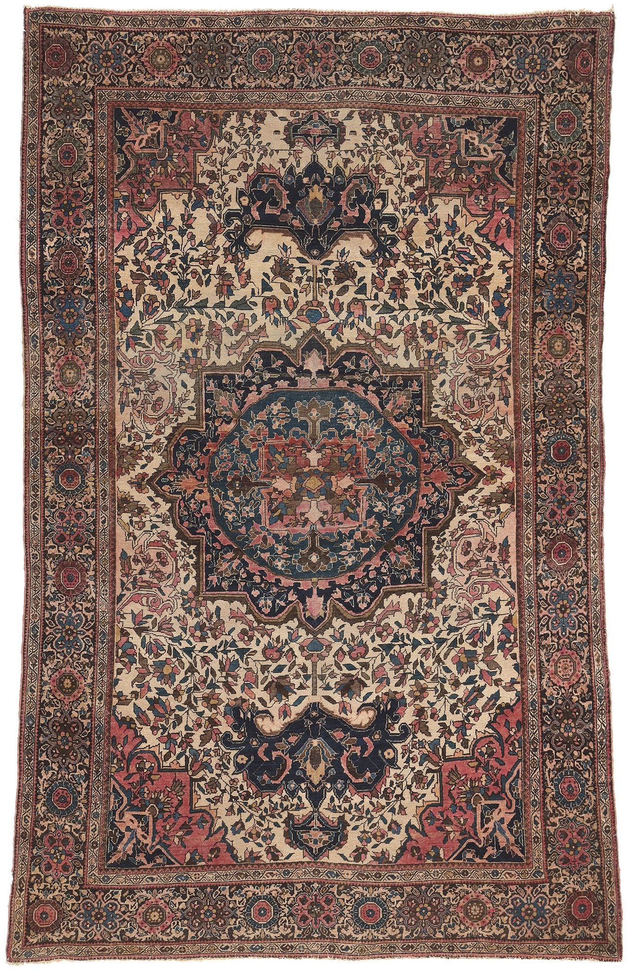 4 x 6 Antique Persian Sarouk Farahan Rug 78683