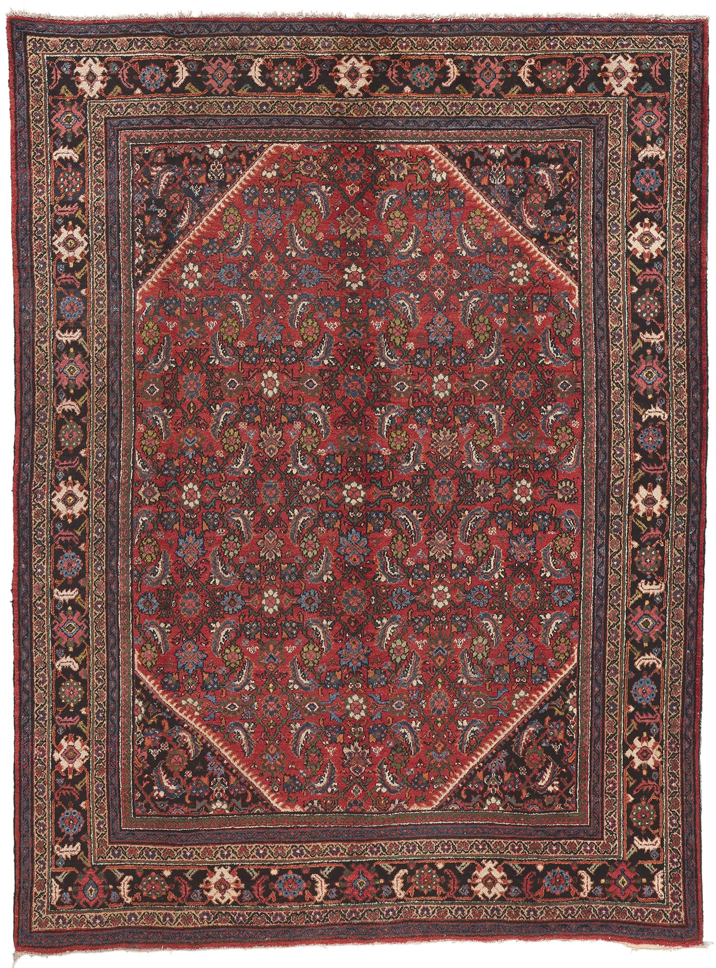9 x 12 Antique Persian Mahal Rug 76926