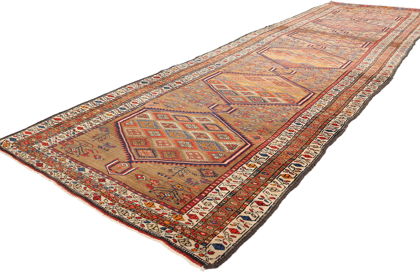 4 x 15 Antique Persian Sarab Rug 78773
