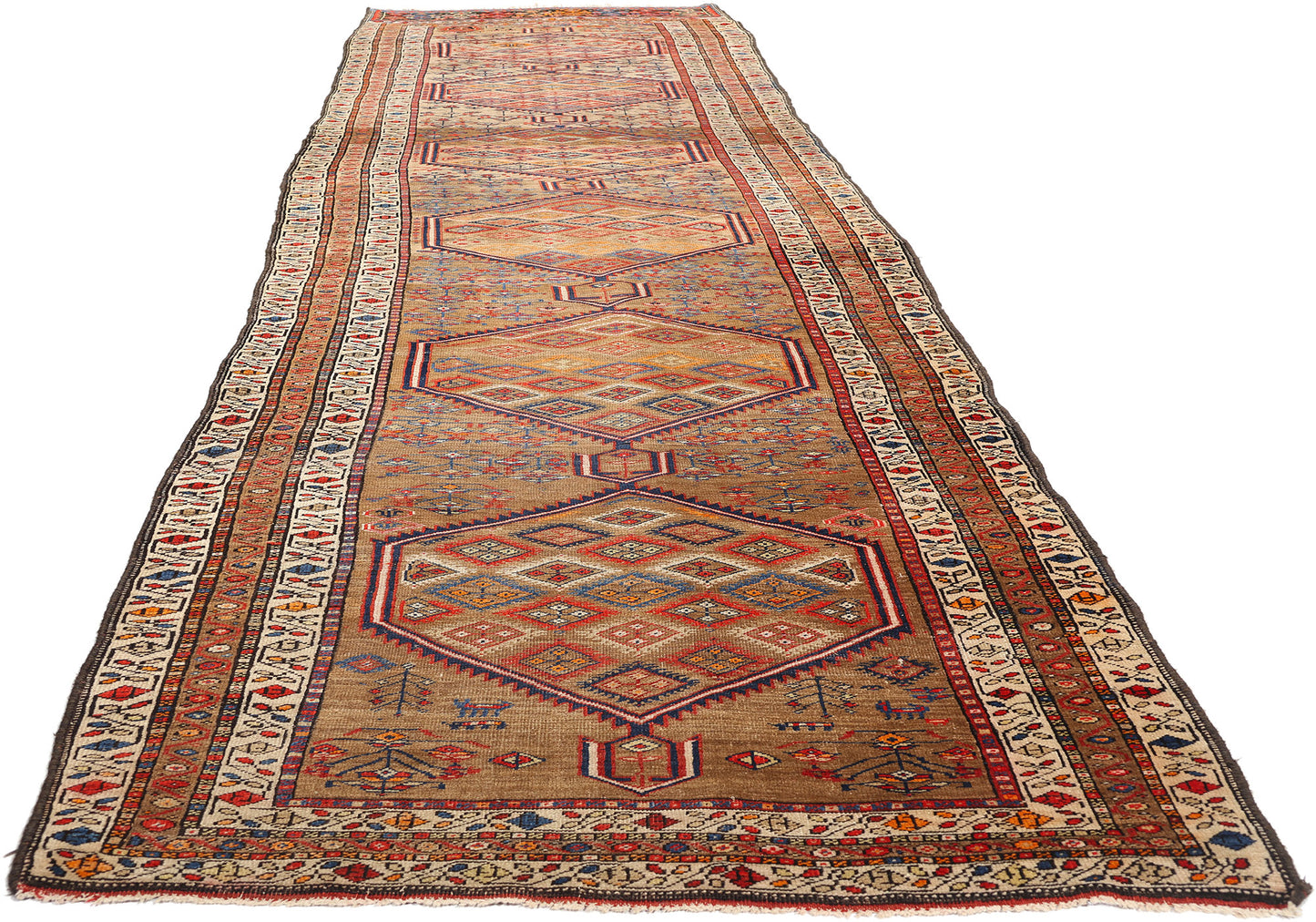 4 x 15 Antique Persian Sarab Rug 78773