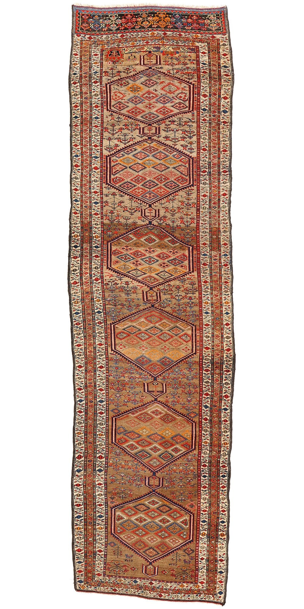 4 x 15 Antique Persian Sarab Rug 78773