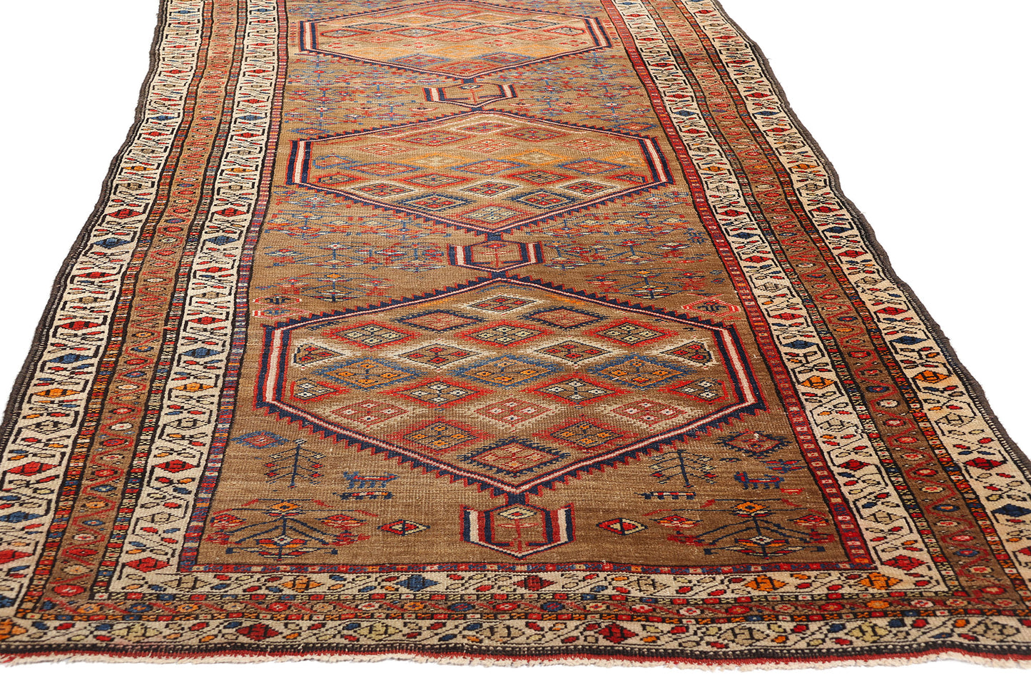 4 x 15 Antique Persian Sarab Rug 78773