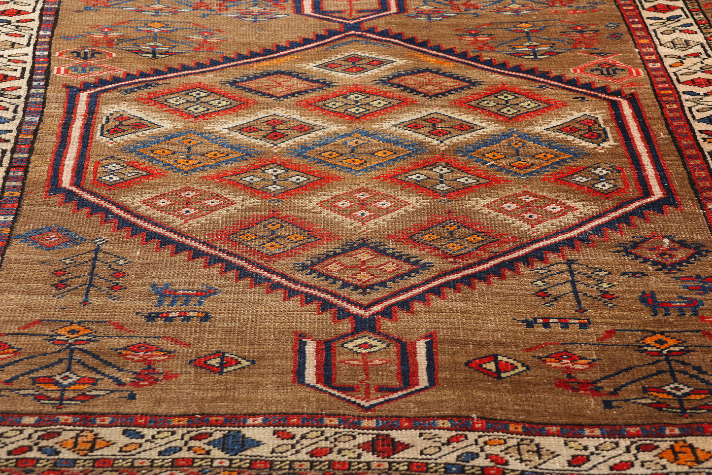 4 x 15 Antique Persian Sarab Rug 78773