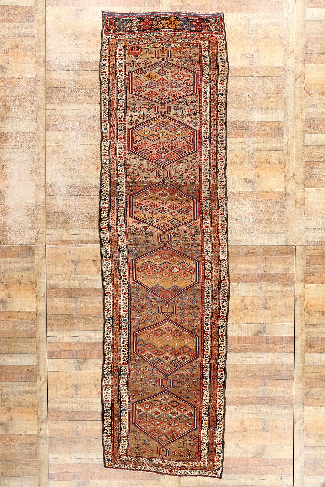 4 x 15 Antique Persian Sarab Rug 78773