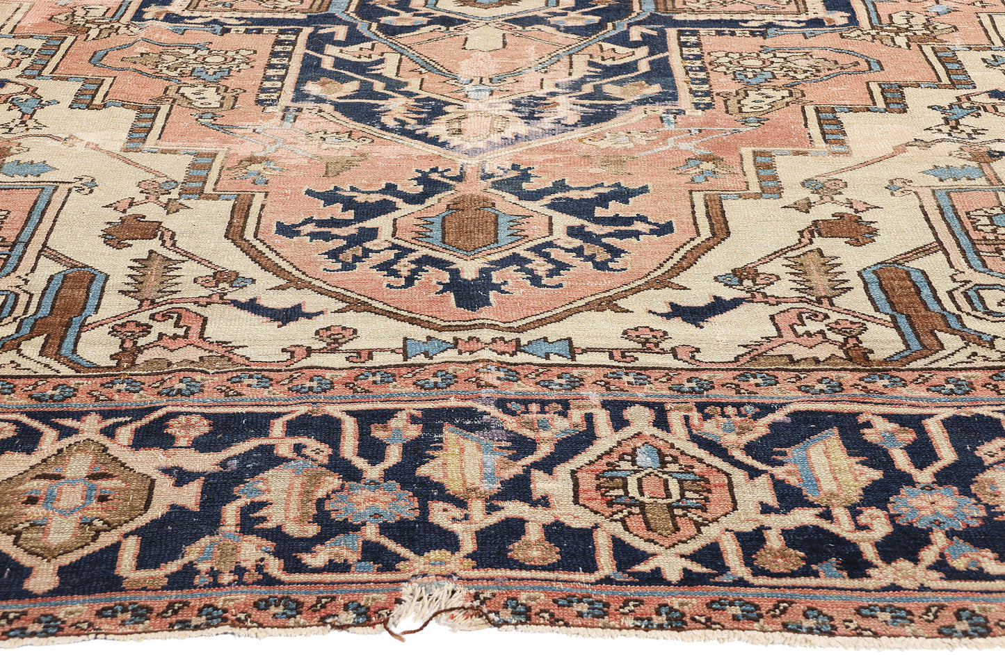 11 x 13 Antique Persian Serapi Rug 78902