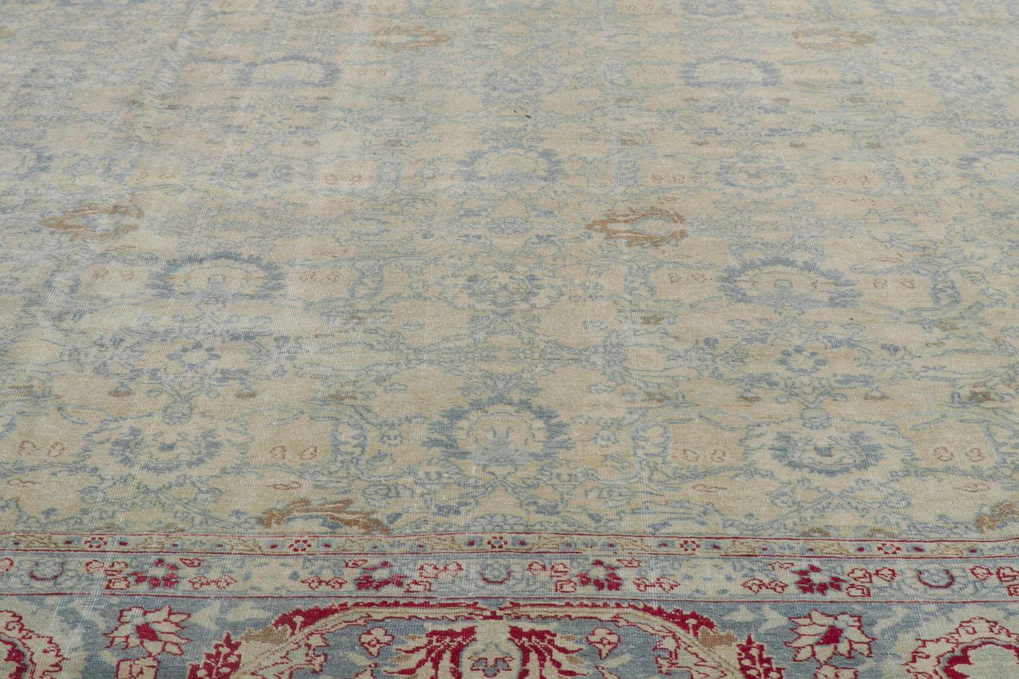 11 x 14 Antique-Worn Persian Tabriz Rug 53774