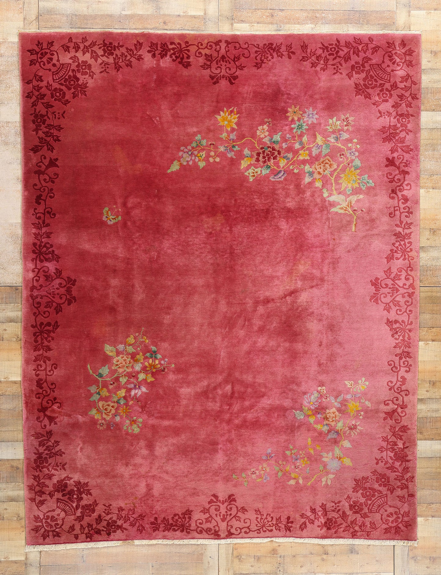 9 x 11 Antique Chinese Art Deco Rug 78894
