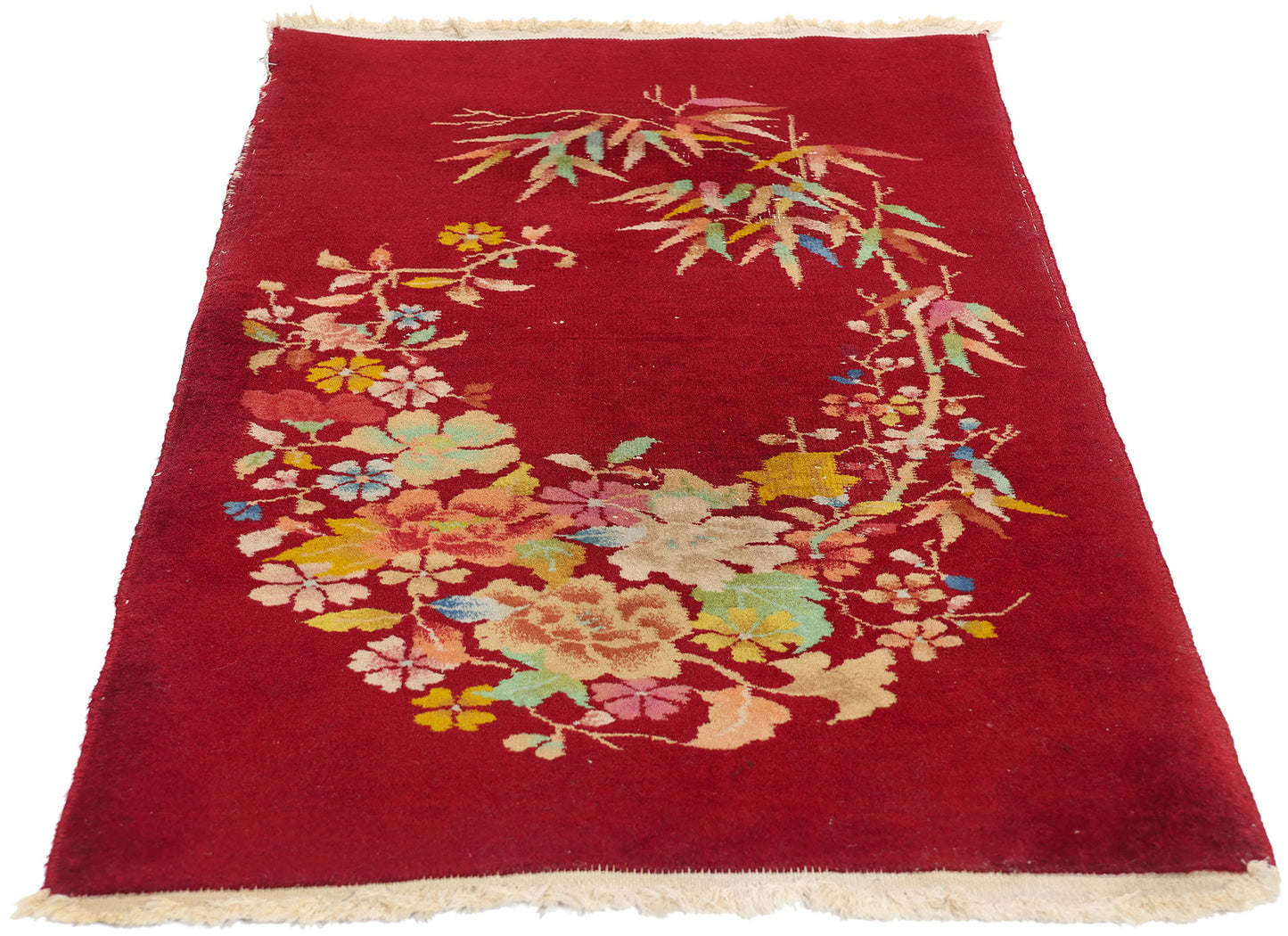 2 x 4 Antique Chinese Art Deco Rug 78895