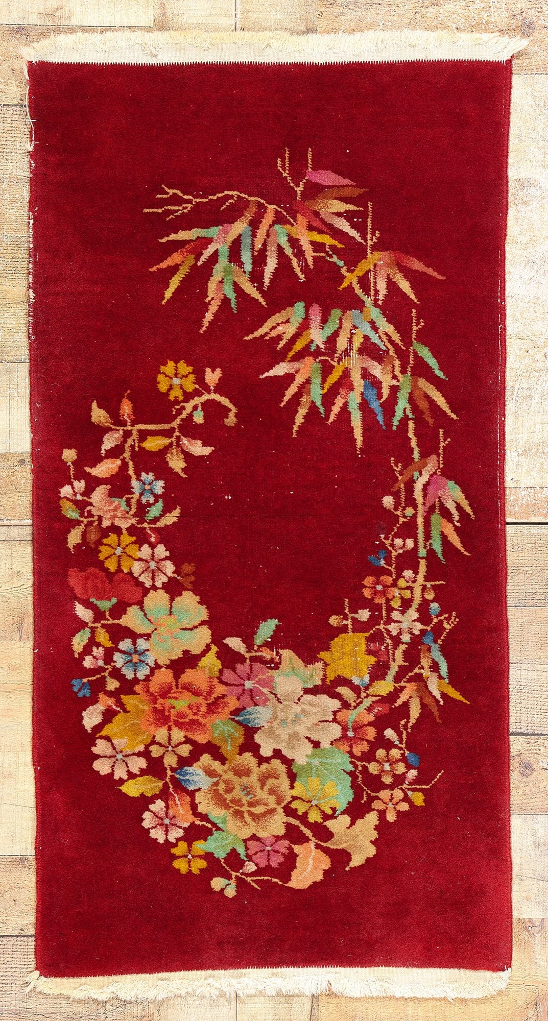 2 x 4 Antique Chinese Art Deco Rug 78895