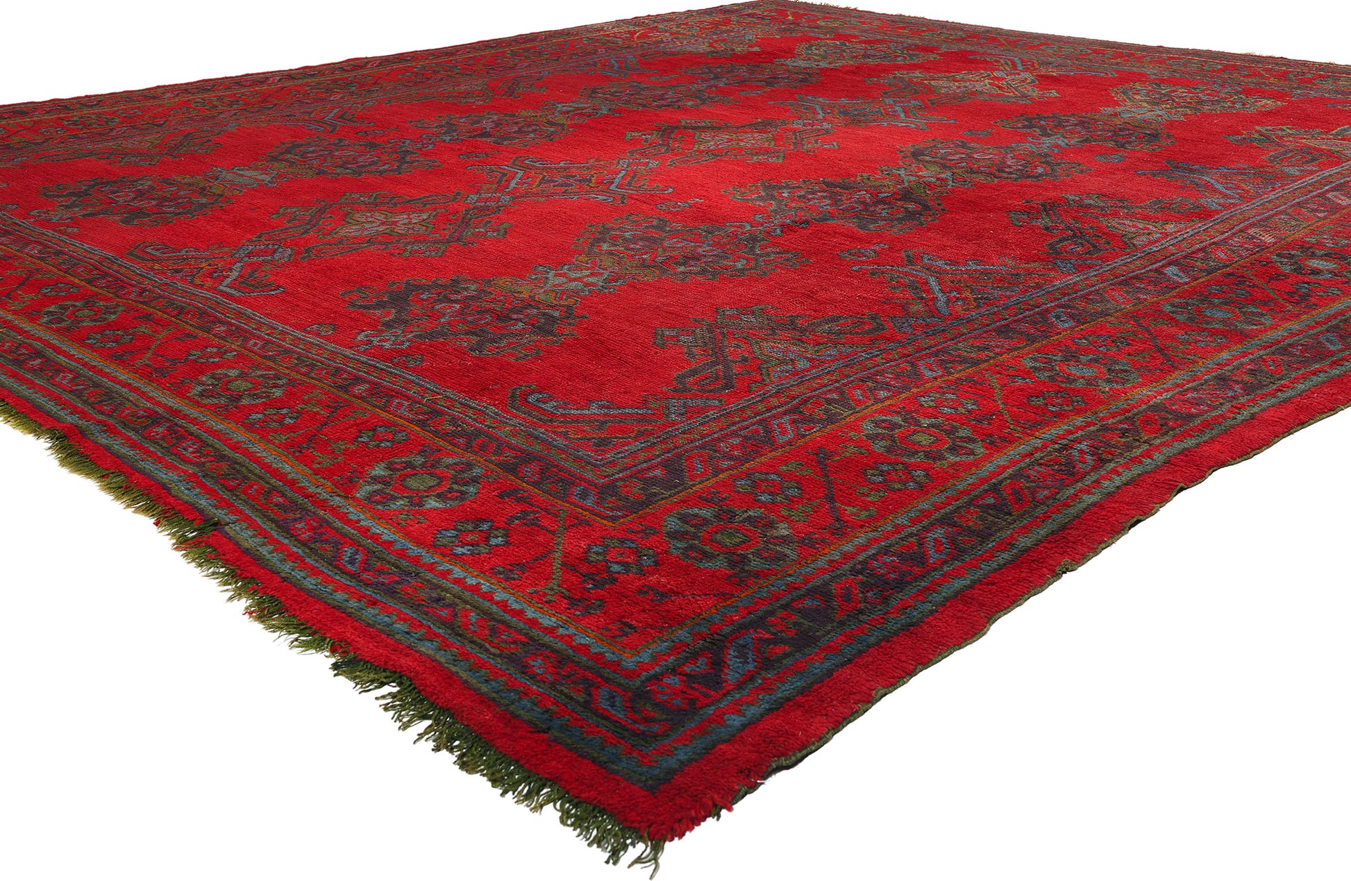12 x 14 Antique Red Turkish Oushak Rug 78743