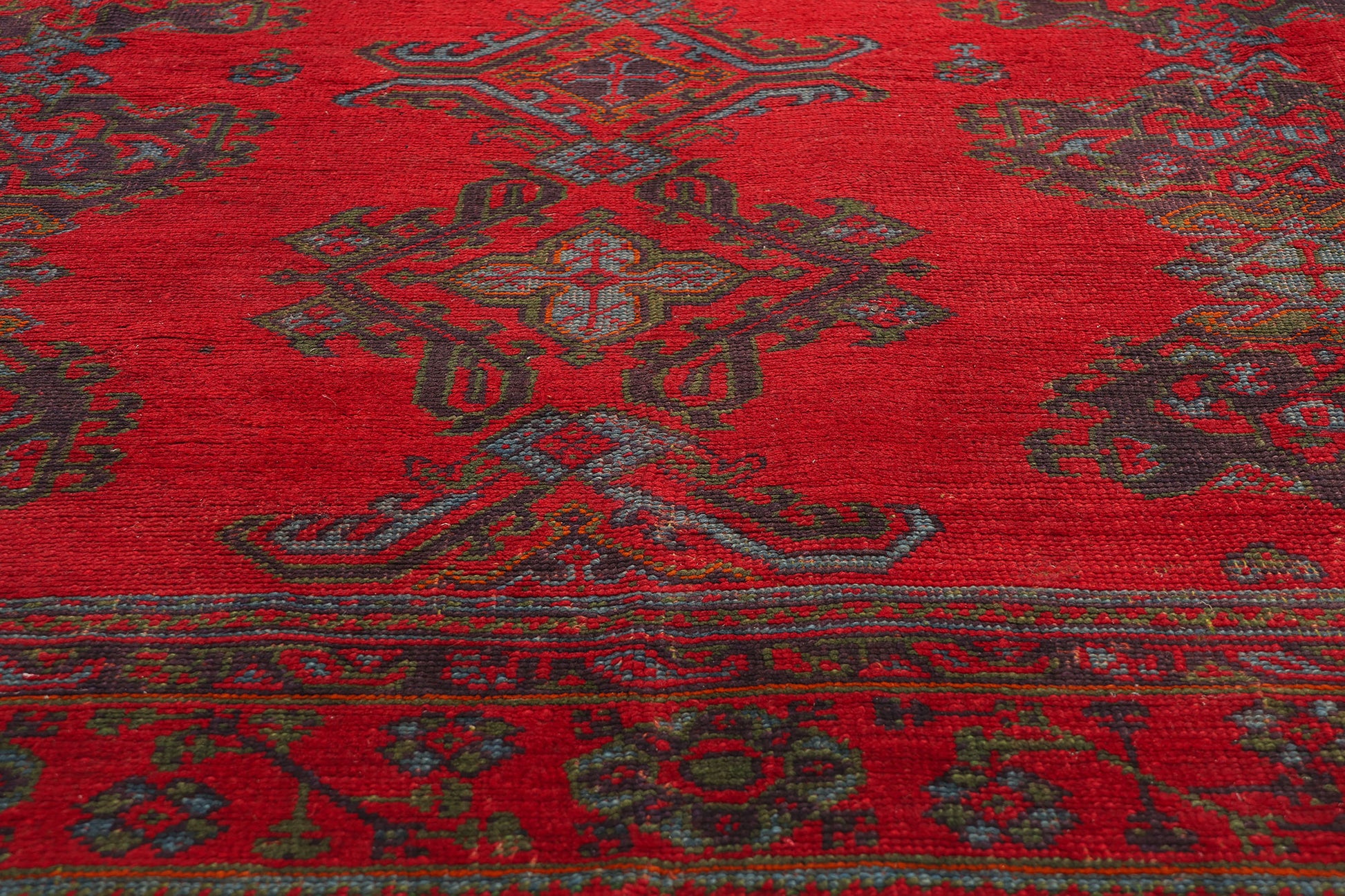 12 x 14 Antique Red Turkish Oushak Rug 78743