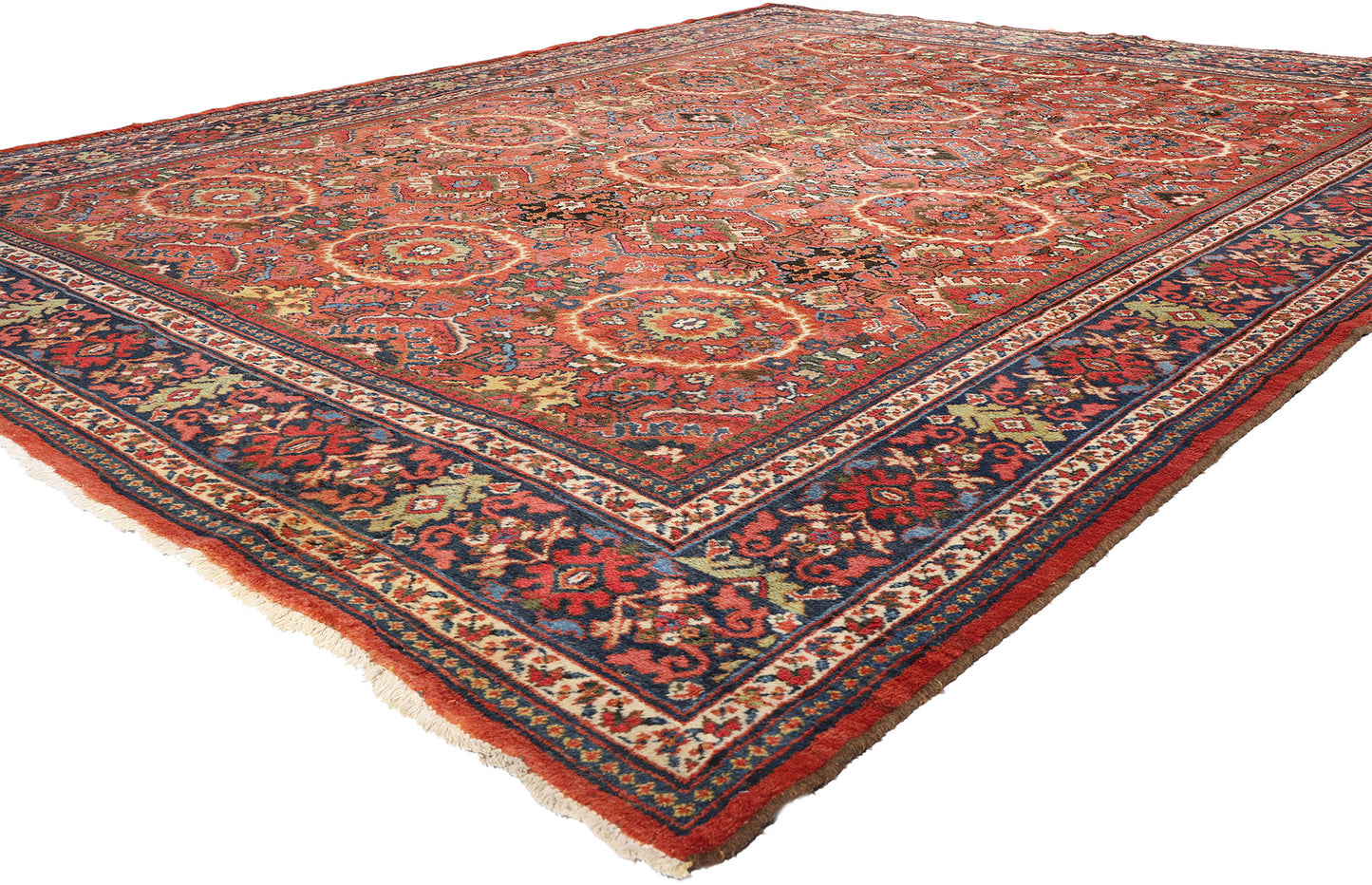 11 x 14 Antique Red Persian Mahal Rug 90029