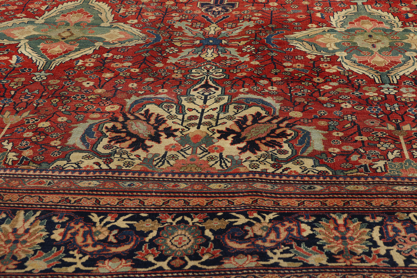 8 x 13 Antique Persian Sarouk Farahan Rug 77579