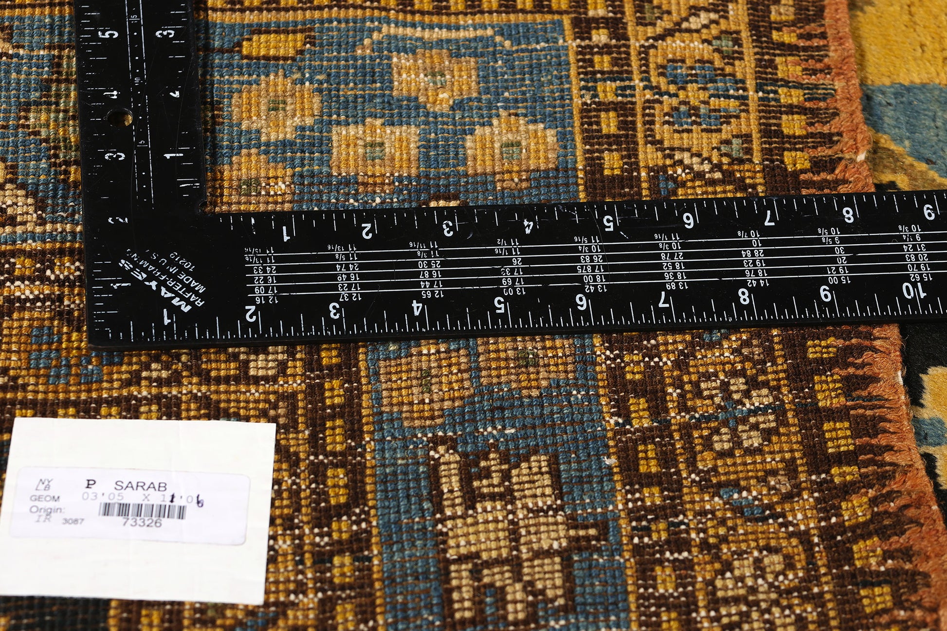 3 x 11 Antique Persian Sarab Rug 73326