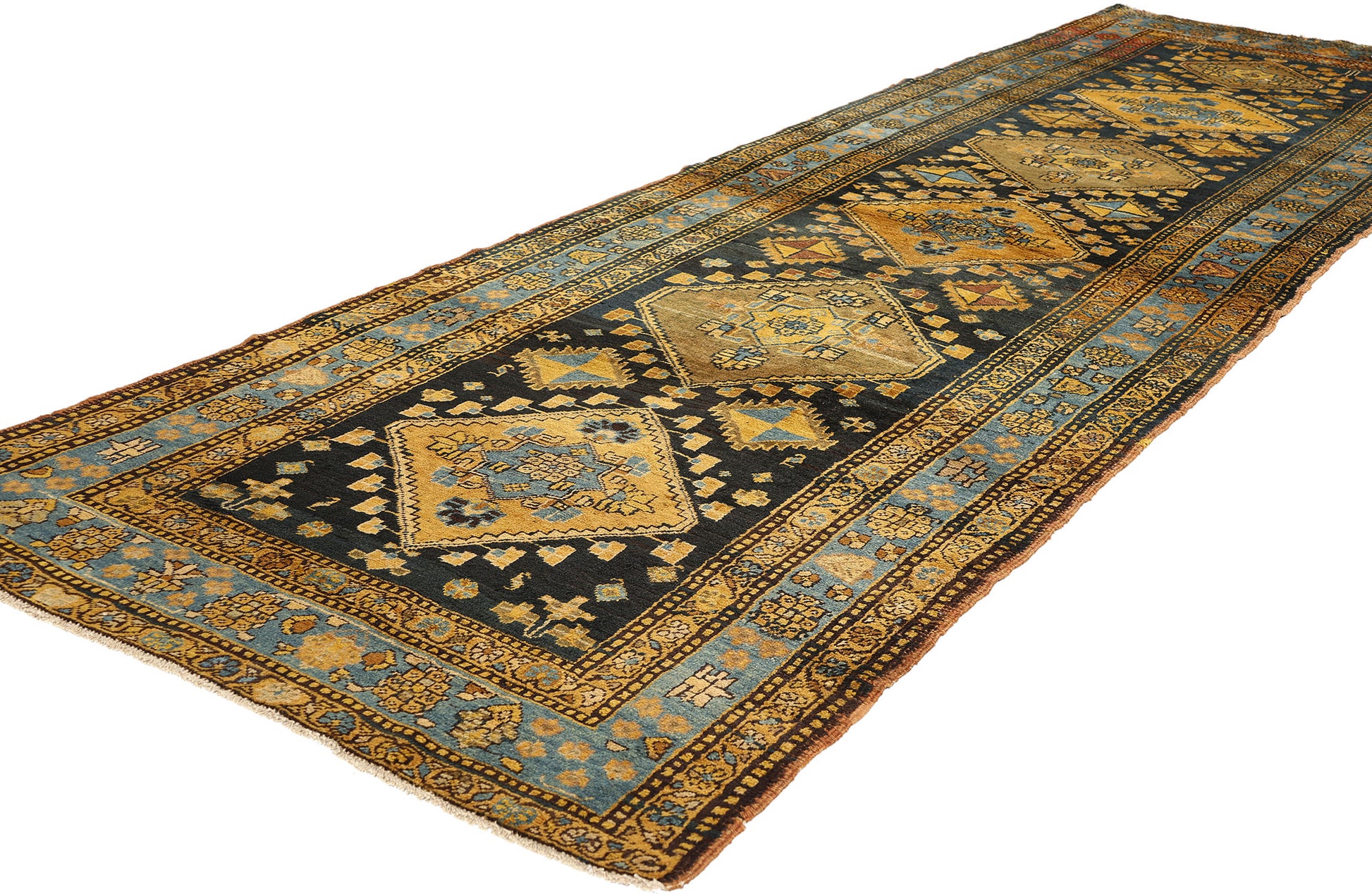 3 x 11 Antique Persian Sarab Rug 73326