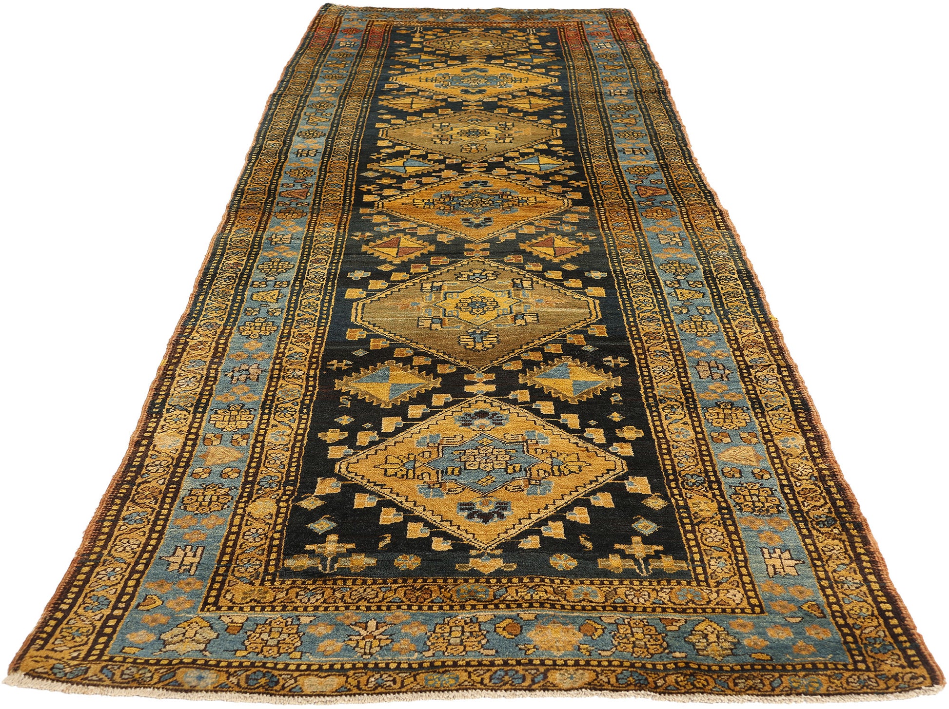 3 x 11 Antique Persian Sarab Rug 73326