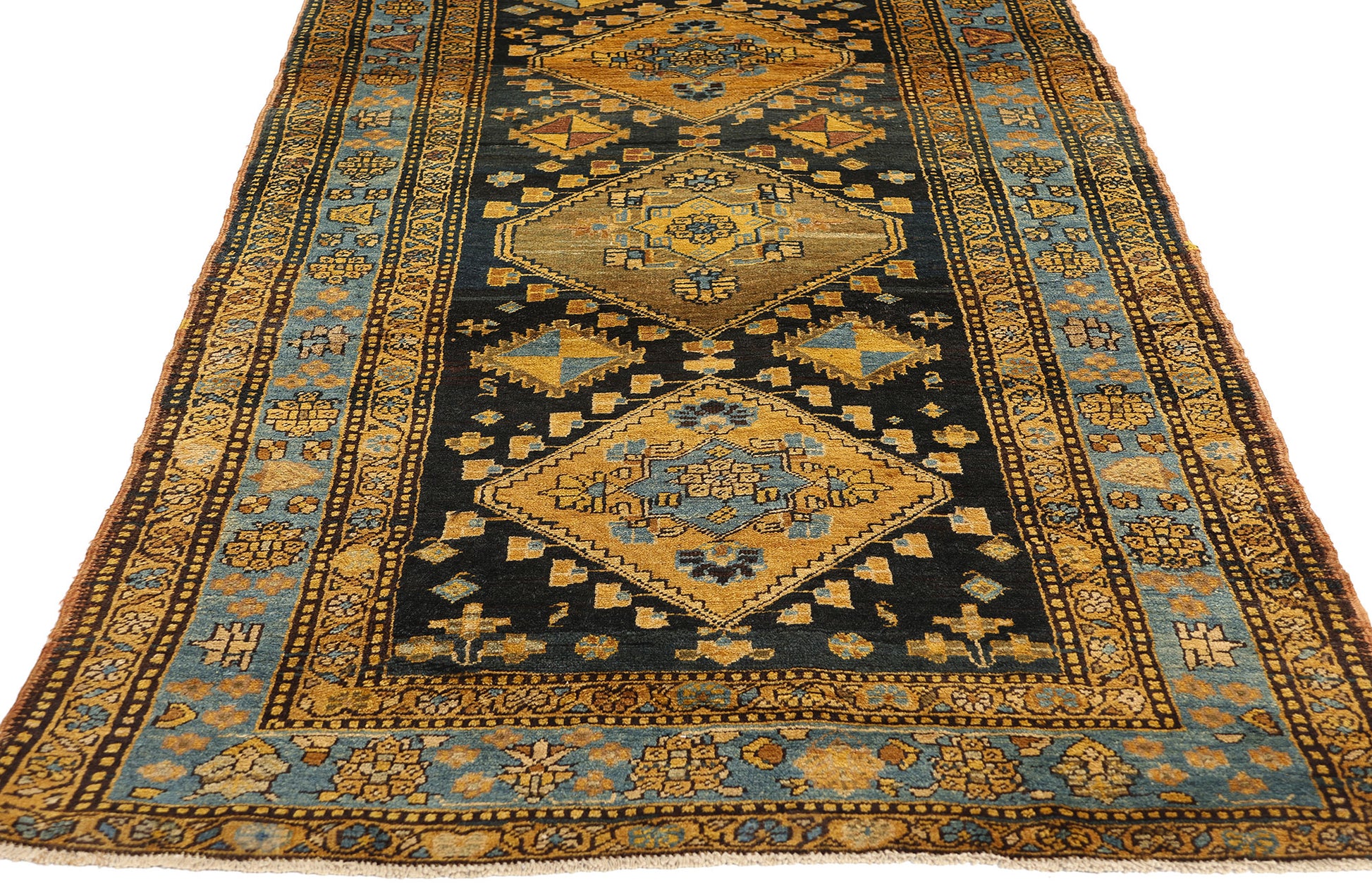 3 x 11 Antique Persian Sarab Rug 73326