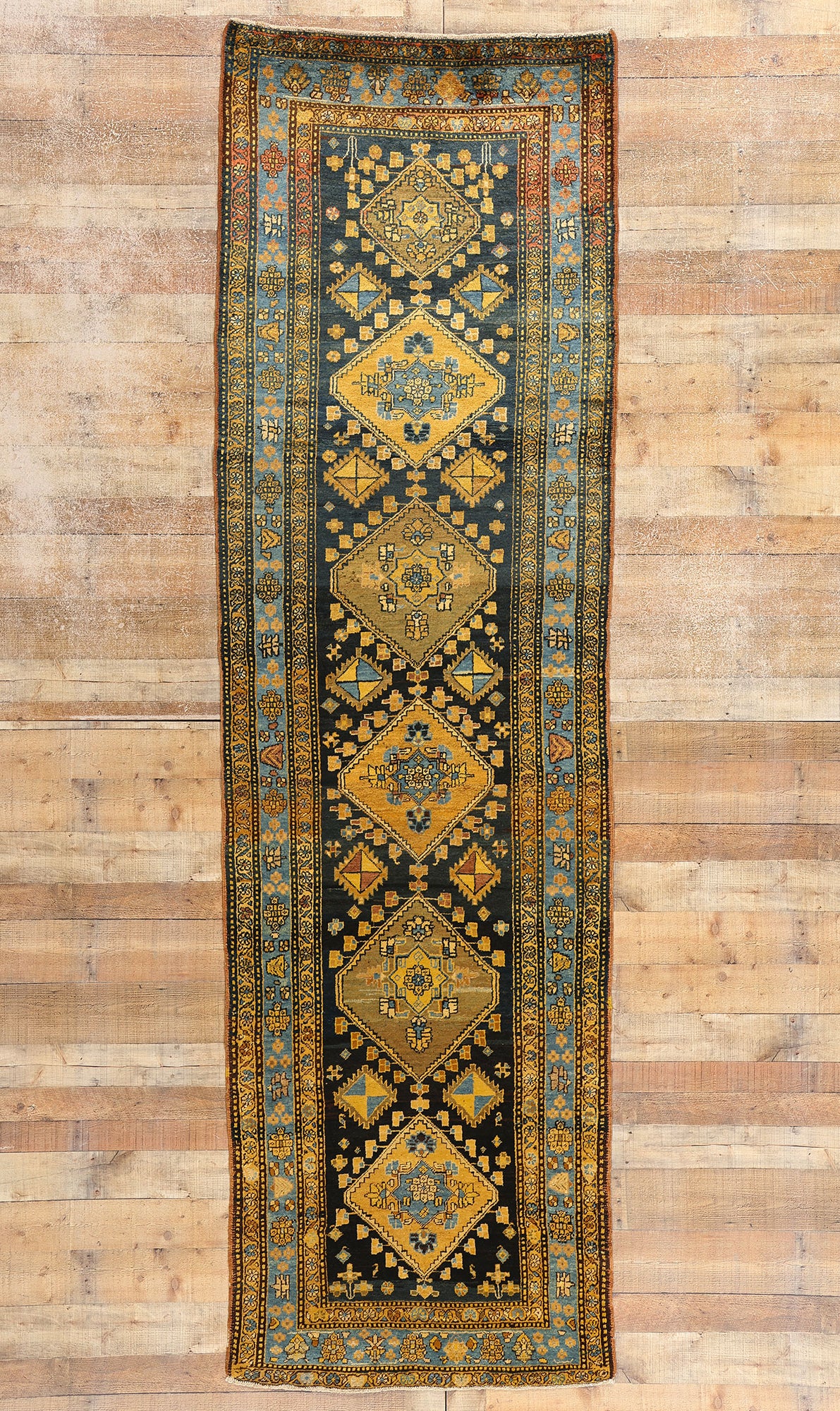 3 x 11 Antique Persian Sarab Rug 73326