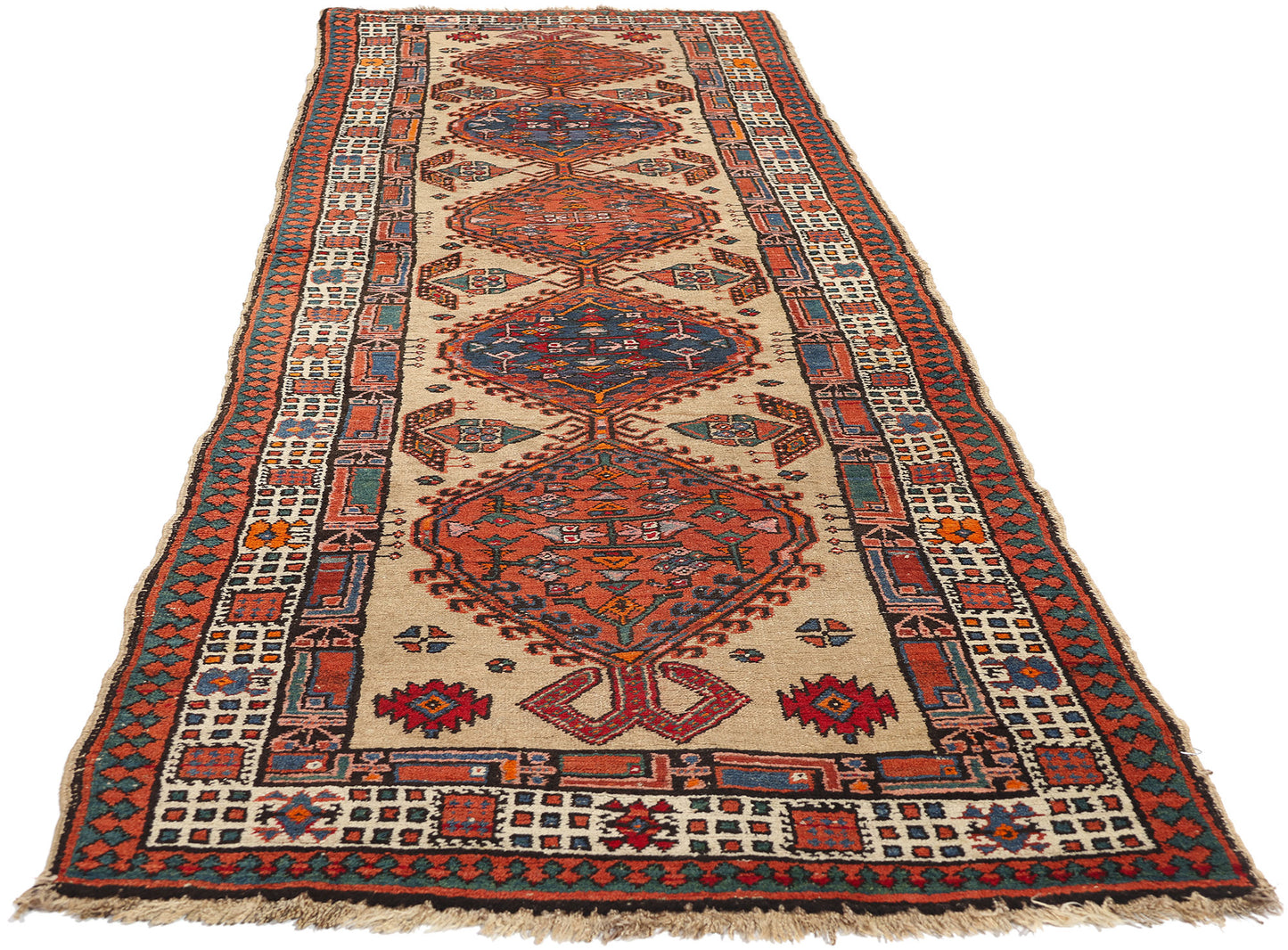 3 x 11 Antique Persian Sarab Rug 73234