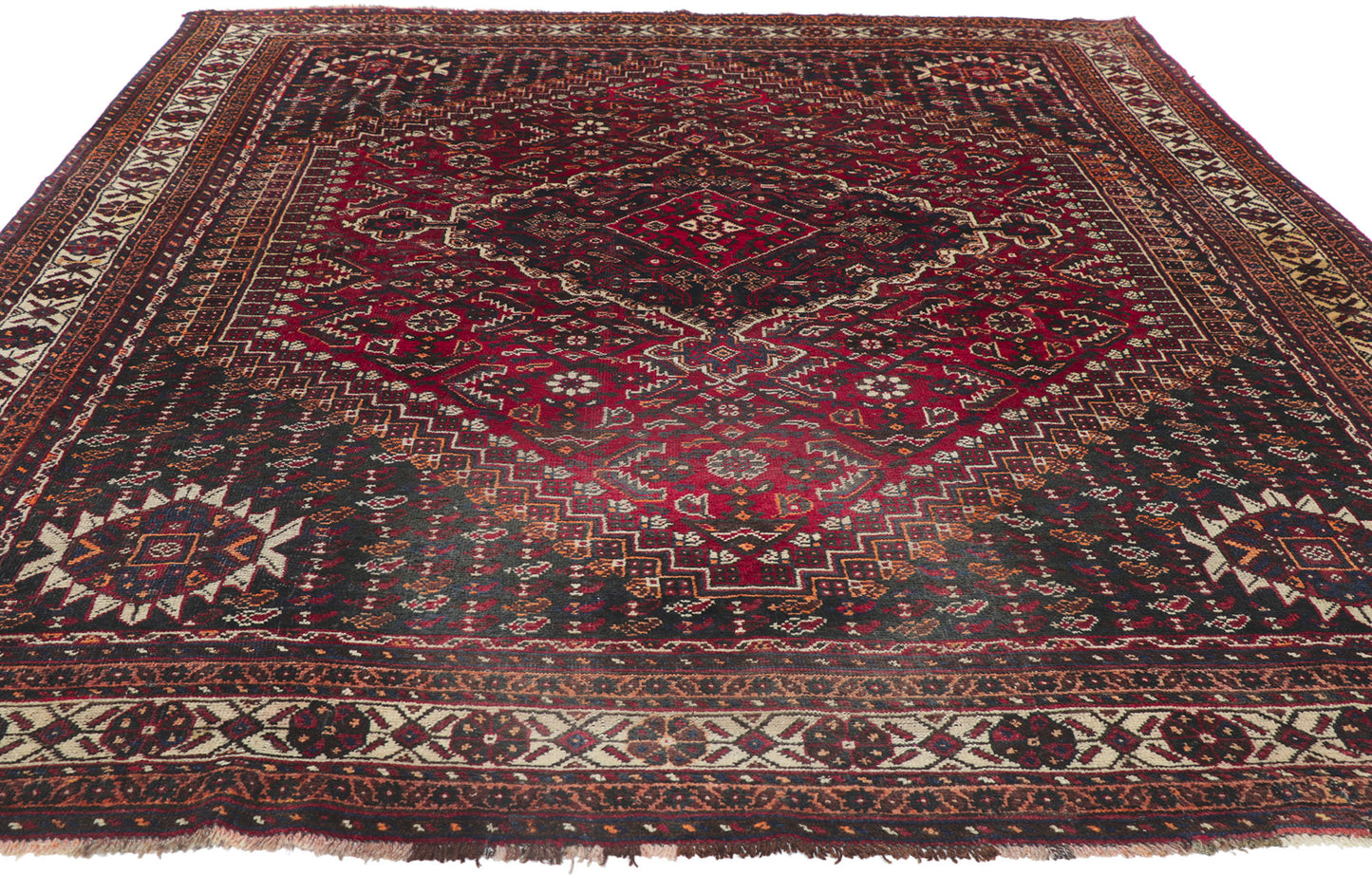 7 x 10 Antique Persian Shiraz Rug 78242