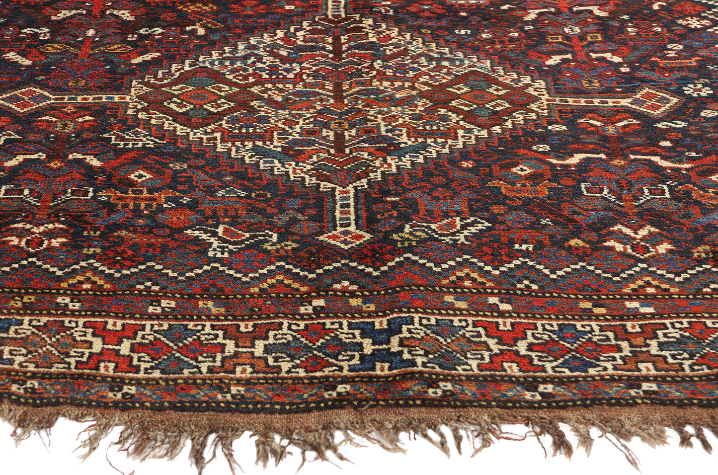 6 x 7 Antique Persian Shiraz Rug 78179