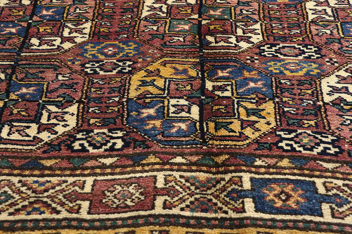 5 x 8 Antique Plum Caucasian Azerbaijan Tekke Rug 60892