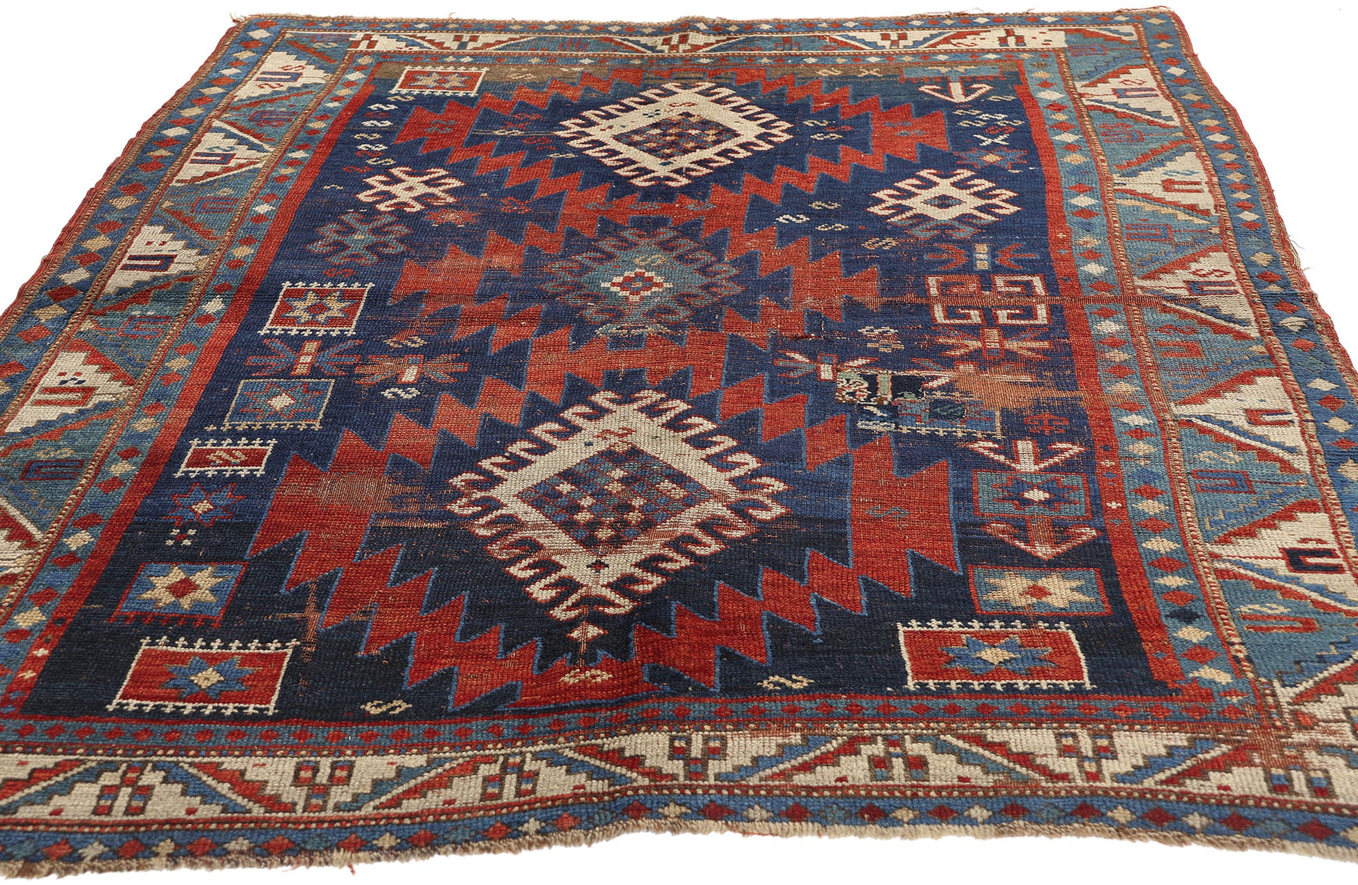 5 x 7 Antique Caucasian Kazak Rug 78210