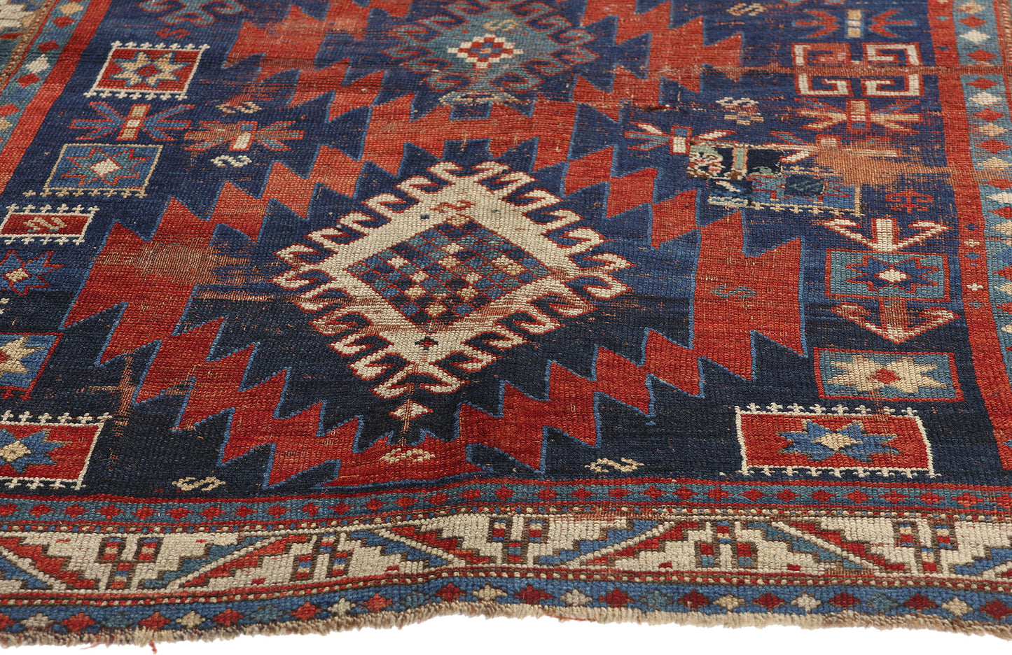 5 x 7 Antique Caucasian Kazak Rug 78210