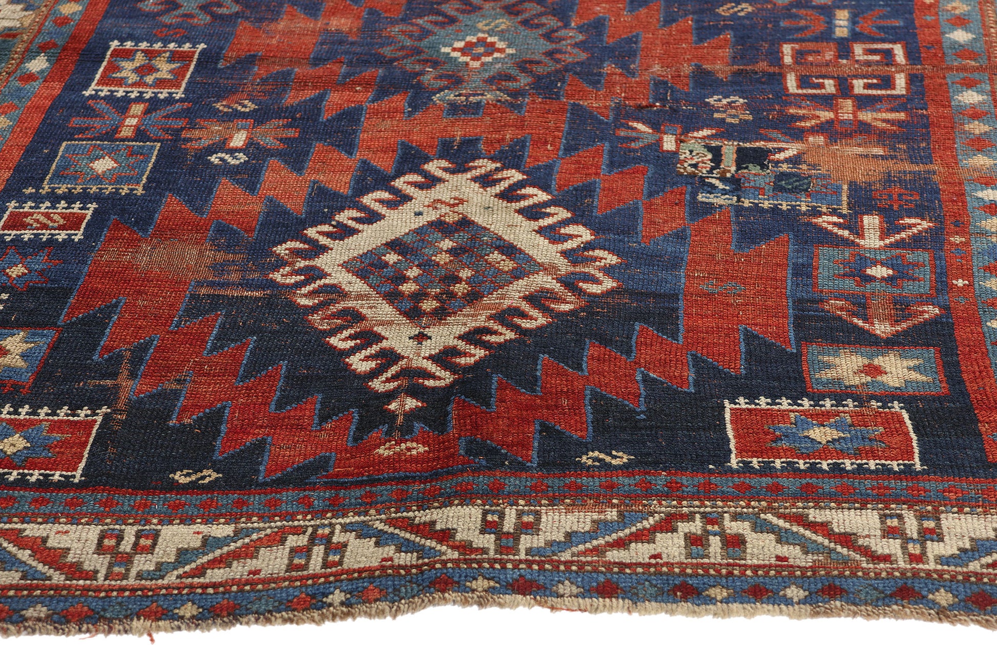 5 x 7 Antique Caucasian Kazak Rug 78210