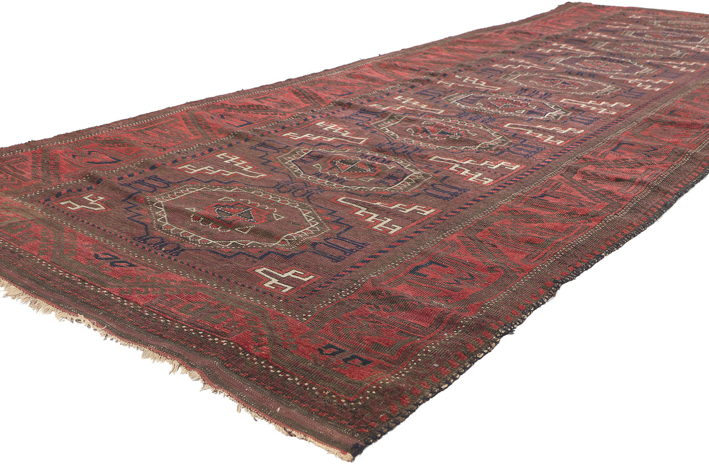 4 x 12 Antique Turkoman Afghan Rug 78673