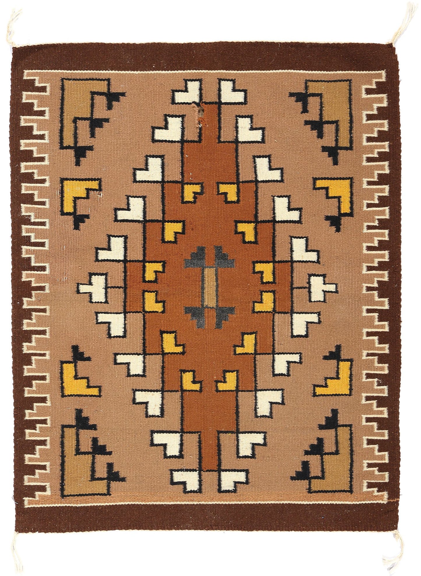 2 x 3 Antique Two Grey Hills Navajo Rug 78748